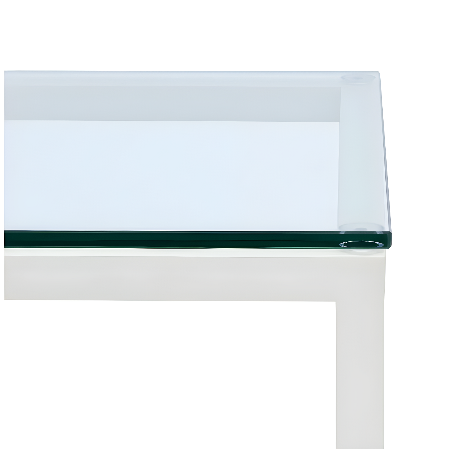 SAFAVIEH Couture Viggo Glam Glass Top Metal Side Table, White