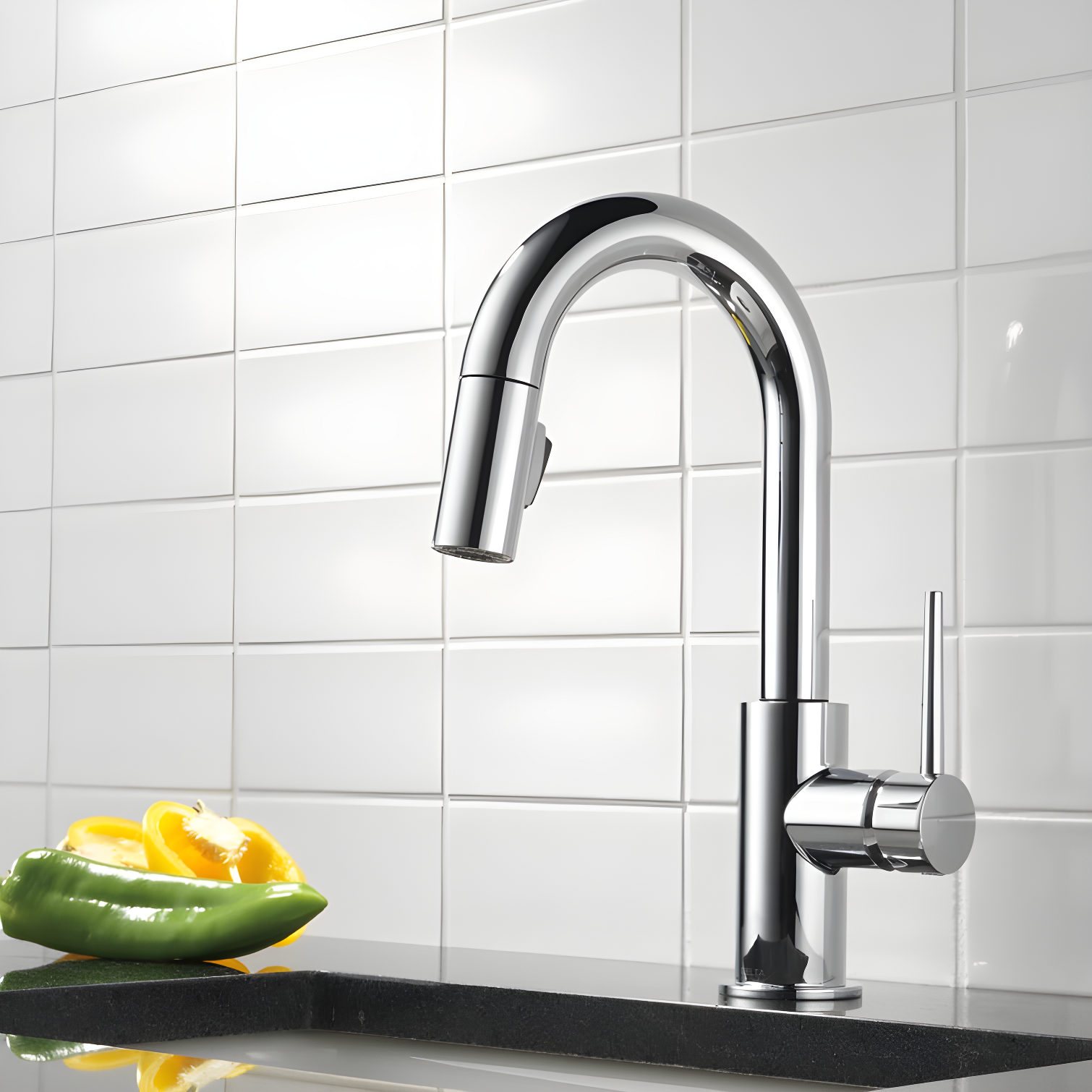 Trinsic Pull Down Sprayer Bar Faucet, Single Handle Prep Sink Faucet