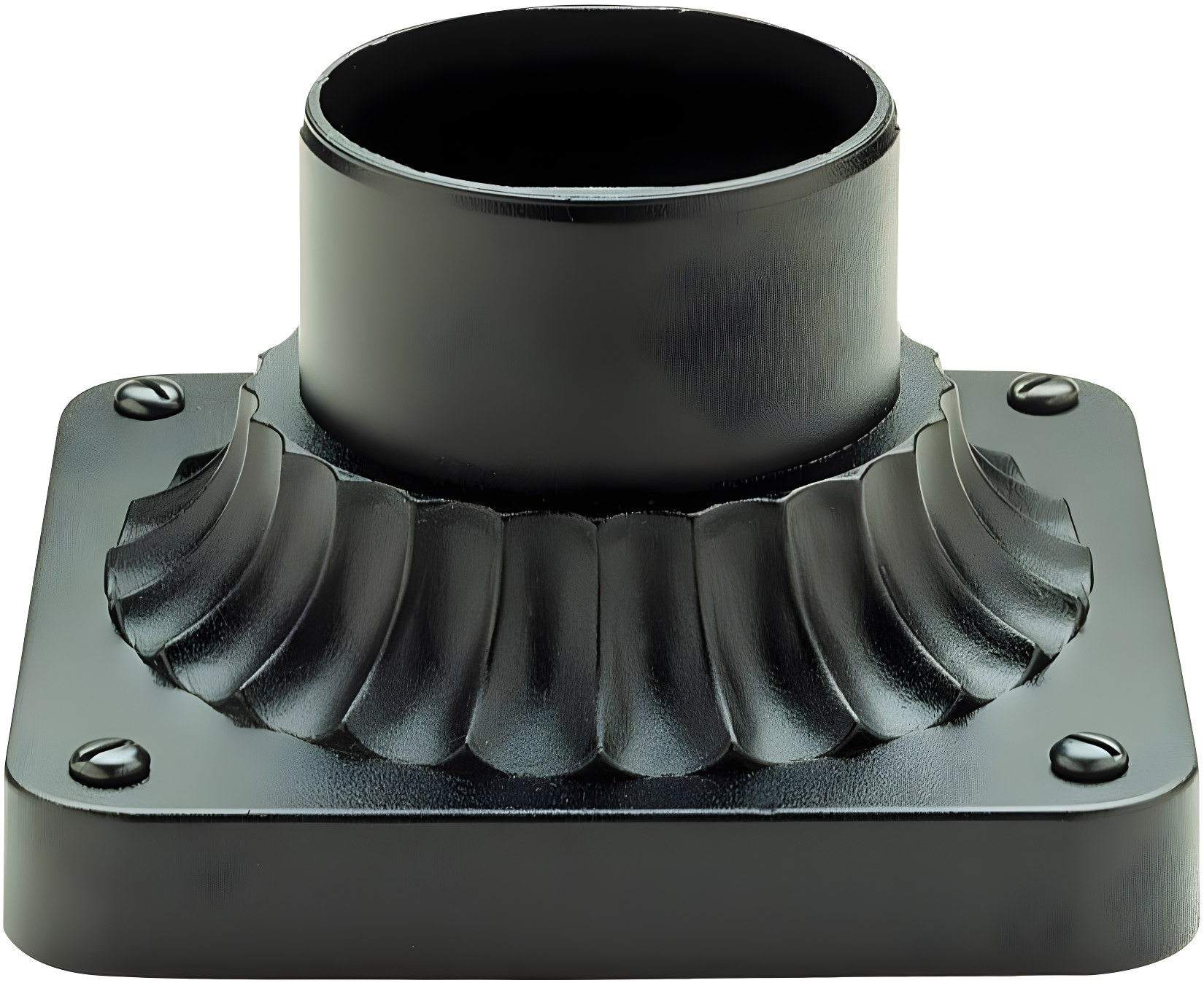 Canby 5.5 in. Black Square Pier Mount Base for 3 inch Post Top Mounts