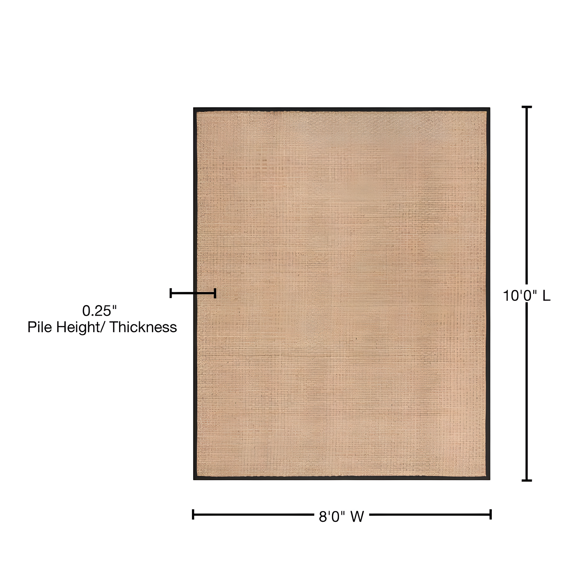 Natural Fiber NF114 Power Loomed Area Rug - Natural/Black - 8'x10' - Safavieh.