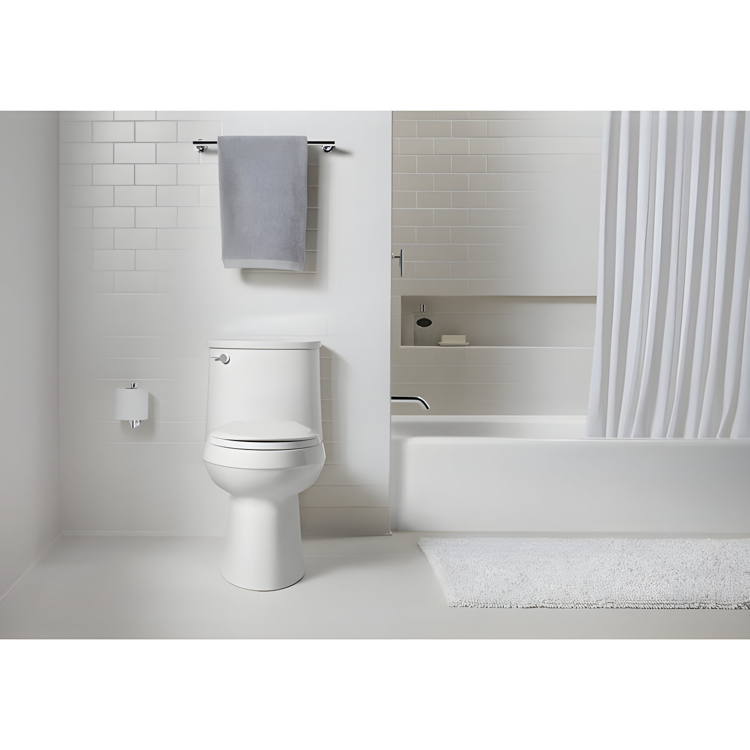 Bellwether® 60" x 30.25" Alcove Soaking Cast Iron Bathtub