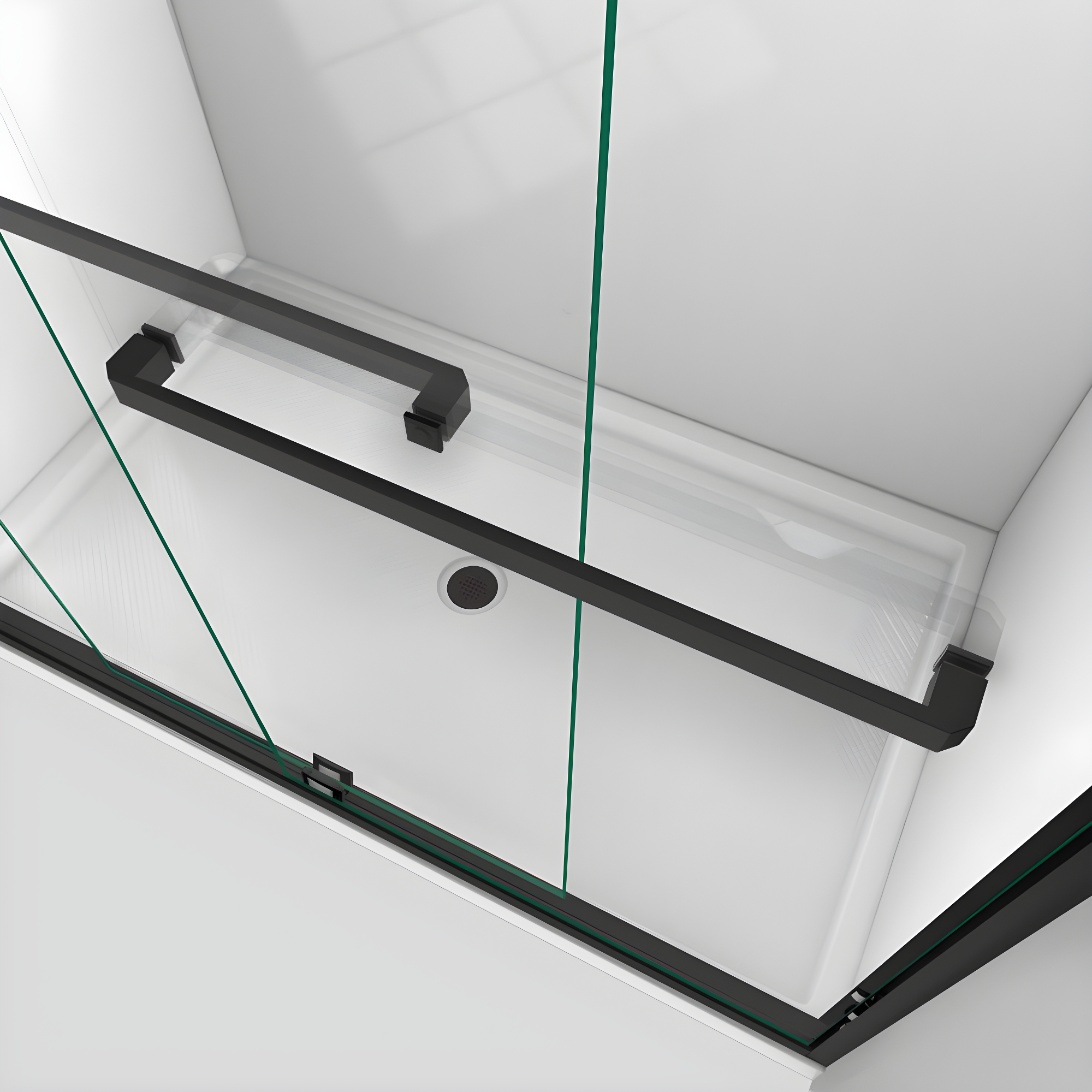 DreamLine Encore 44-48 in. W x 76 in. H Semi-Frameless Bypass Shower Door in Satin Black