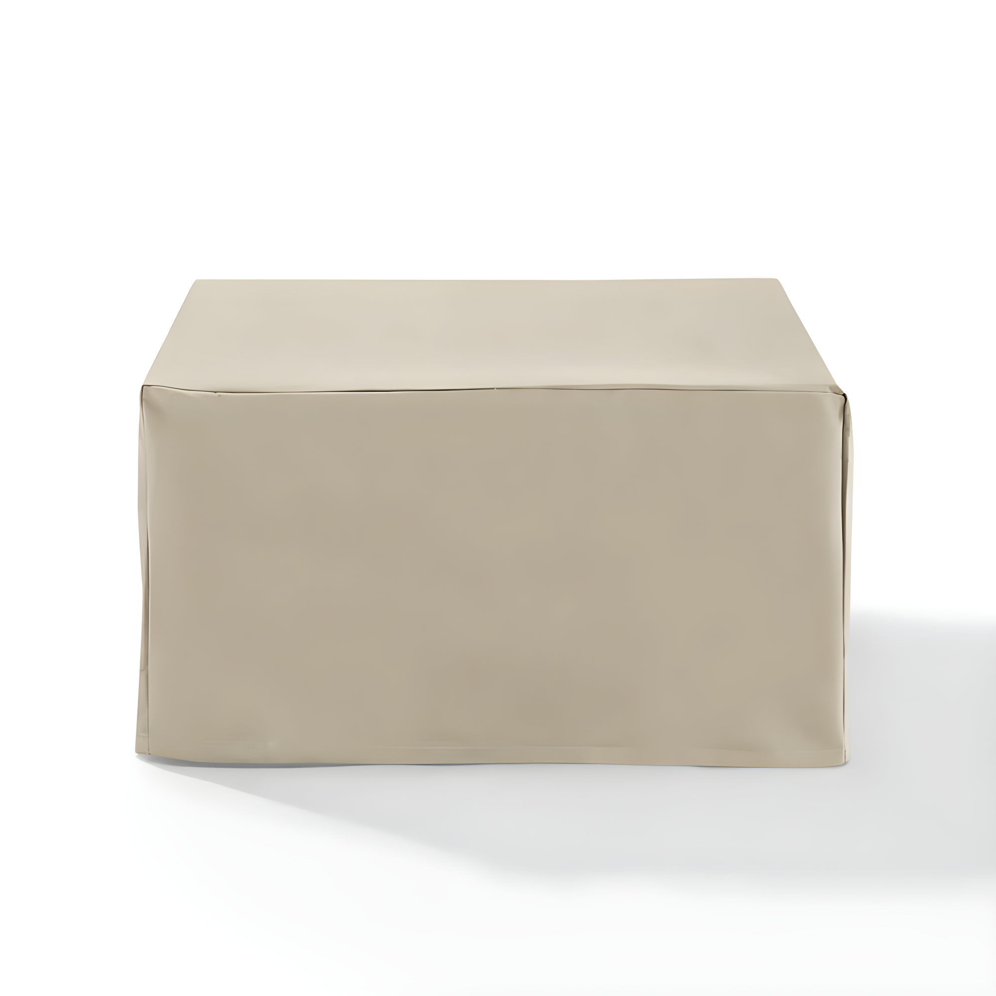 Outdoor Square Table & Ottoman Furniture Cover - Tan - Crosley: Heavy Gauge Vinyl, Waterproof