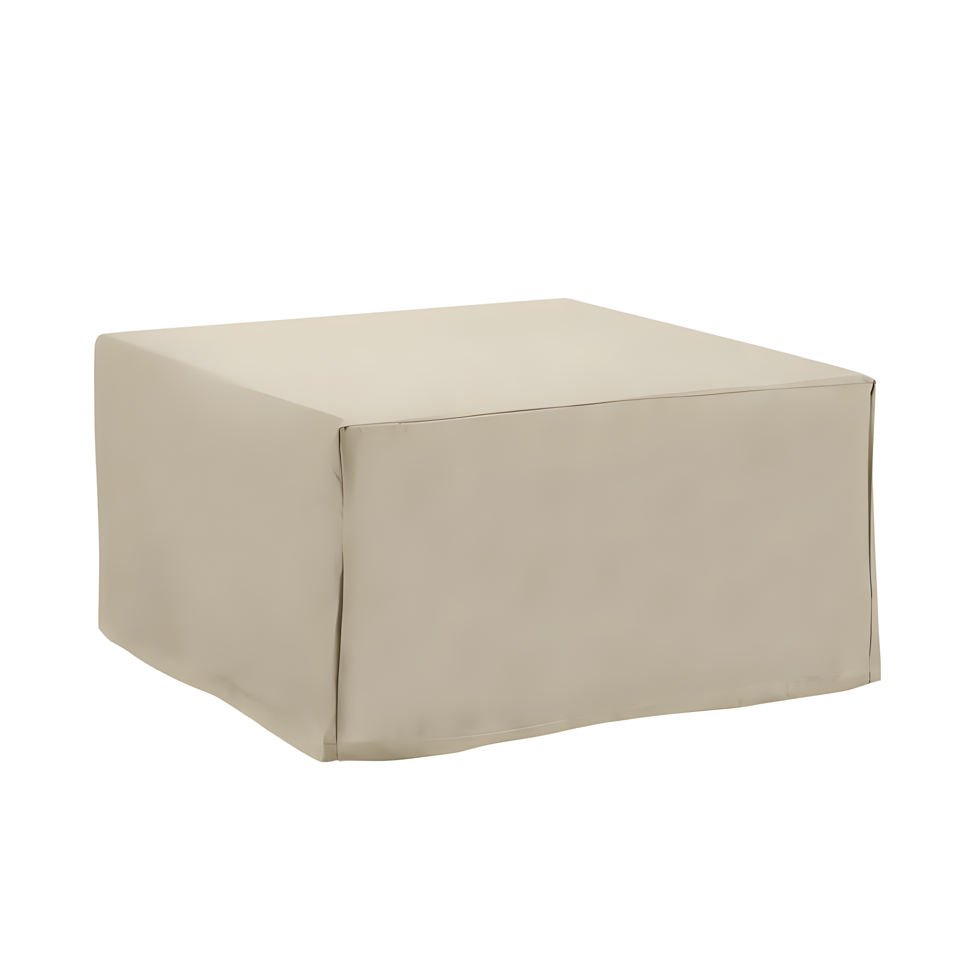 Outdoor Square Table & Ottoman Furniture Cover - Tan - Crosley: Heavy Gauge Vinyl, Waterproof