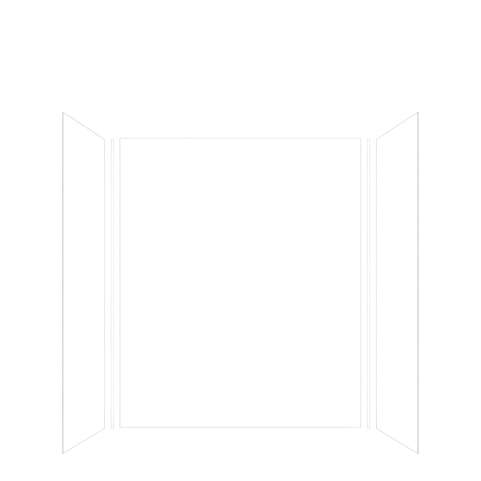 Transolid Expressions 60'' W 36'' D 72'' H Glue Up Solid Surface Wall