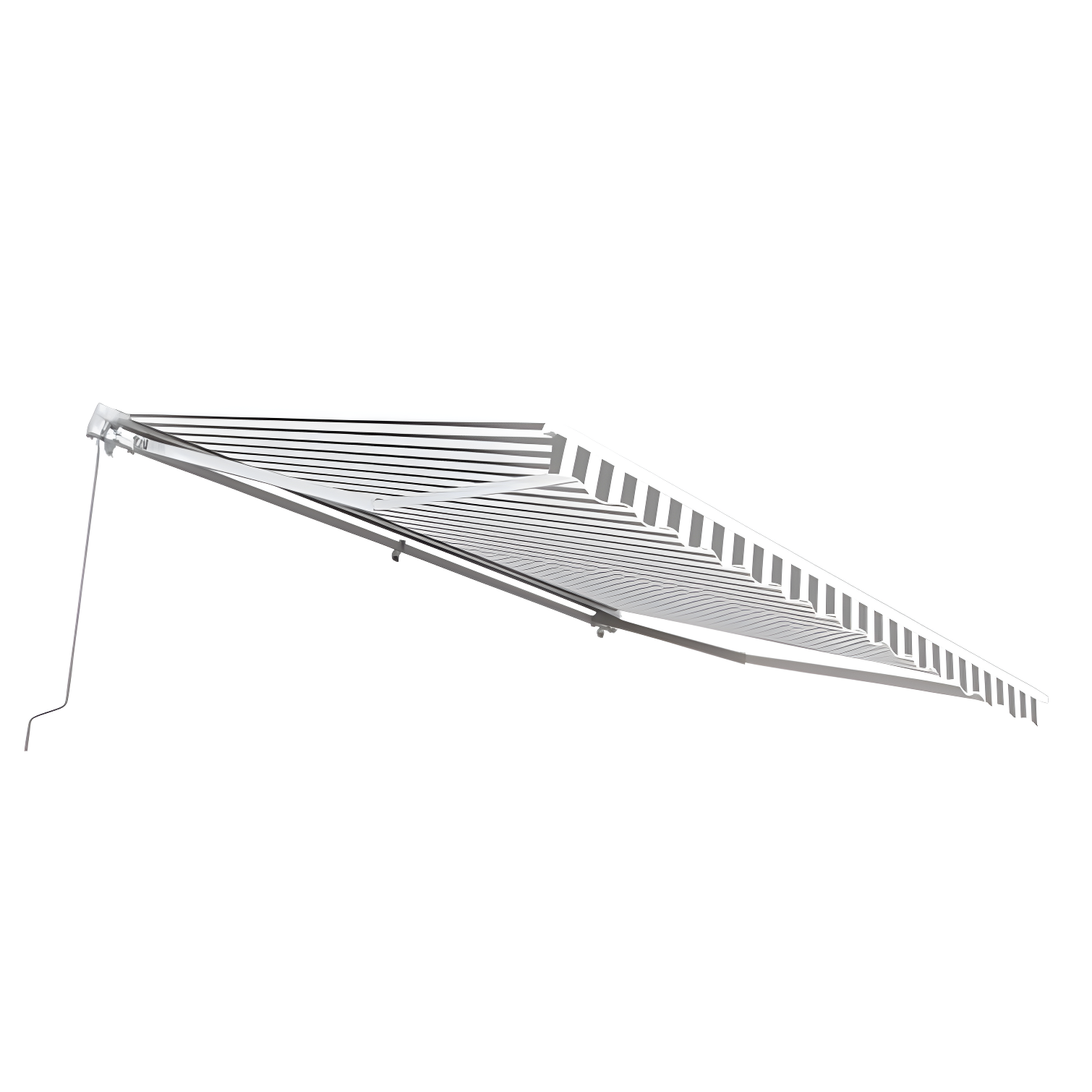 Motorized Retractable White Frame Patio Awning