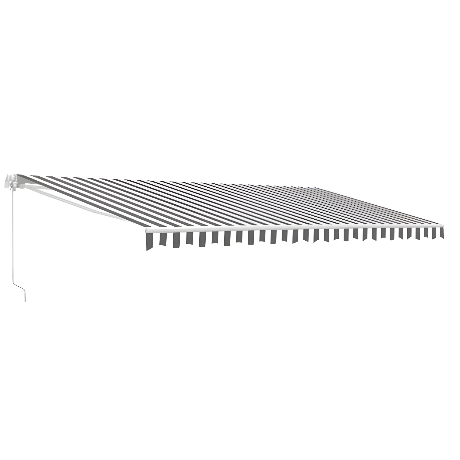 Motorized Retractable White Frame Patio Awning