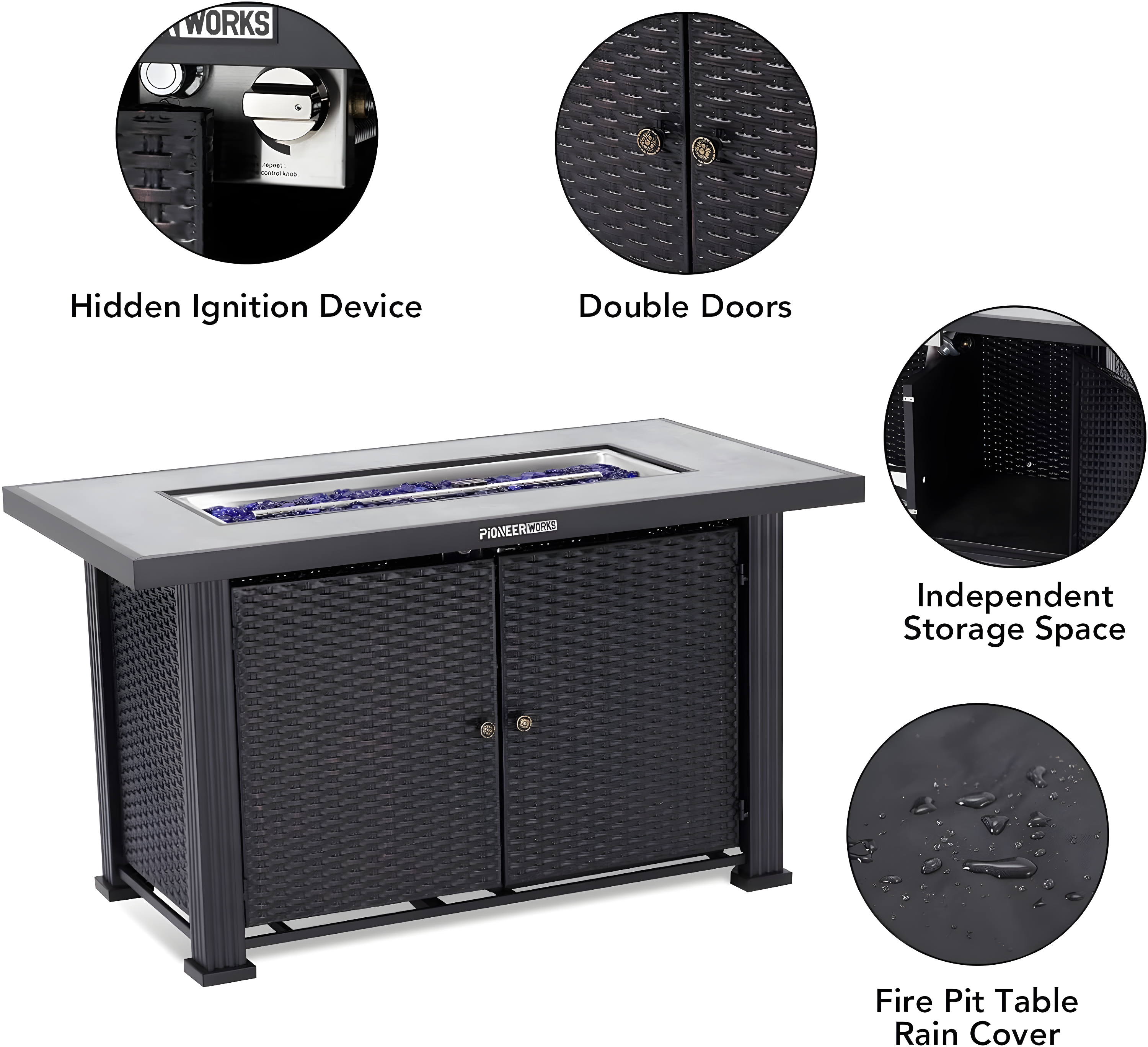 Yesurprise 25'' x 44'' Stainless Steel Fire Pit Accessory