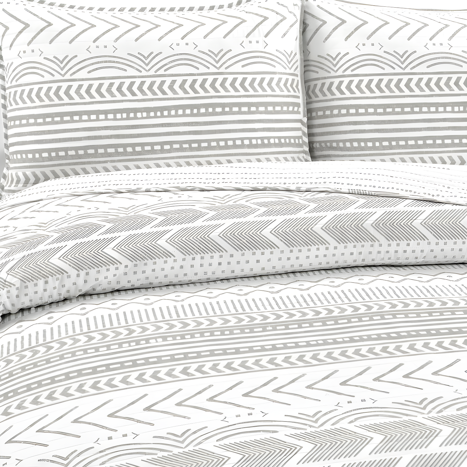 Lush Decor Hygge Geo Reversible Contemporary 3-Piece Quilt Set