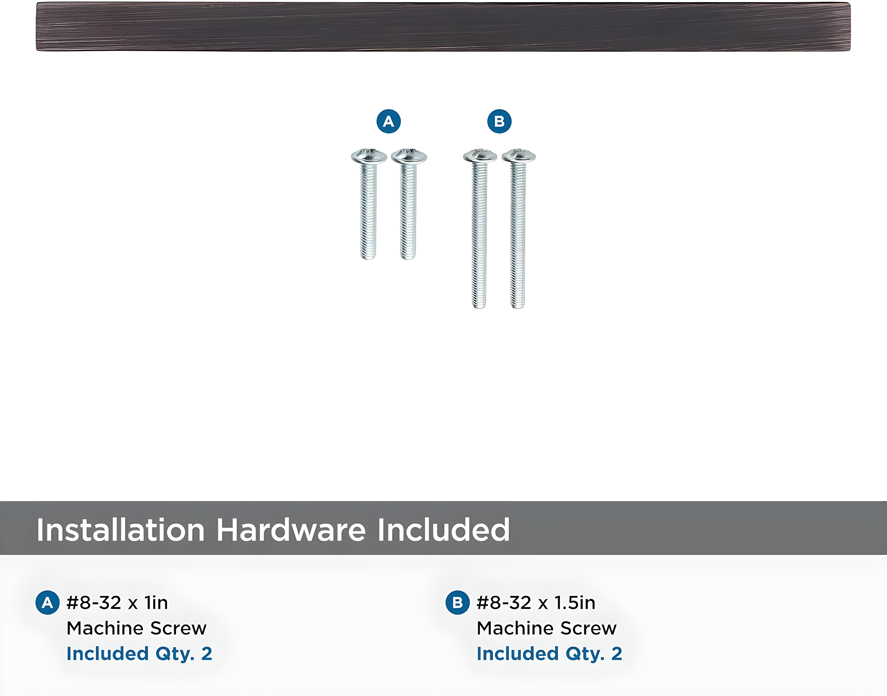 Amerock Monument 6-5/16 inch (160mm) Center-to-Center Oil-Rubbed Bronze Cabinet Pull