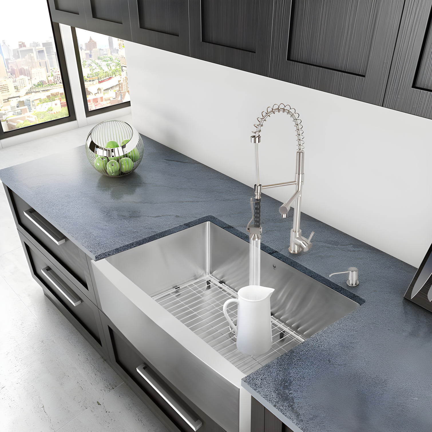 VIGO 30" Mercer Stainless Steel Undermount Kitchen Sink with Accessories