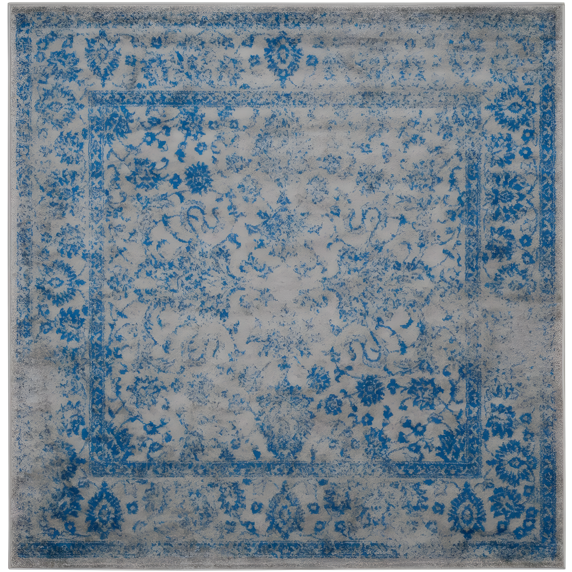 Adirondack ADR109 Machine Made Indoor Area Rug - Grey/Blue - 6'x6' - Safavieh