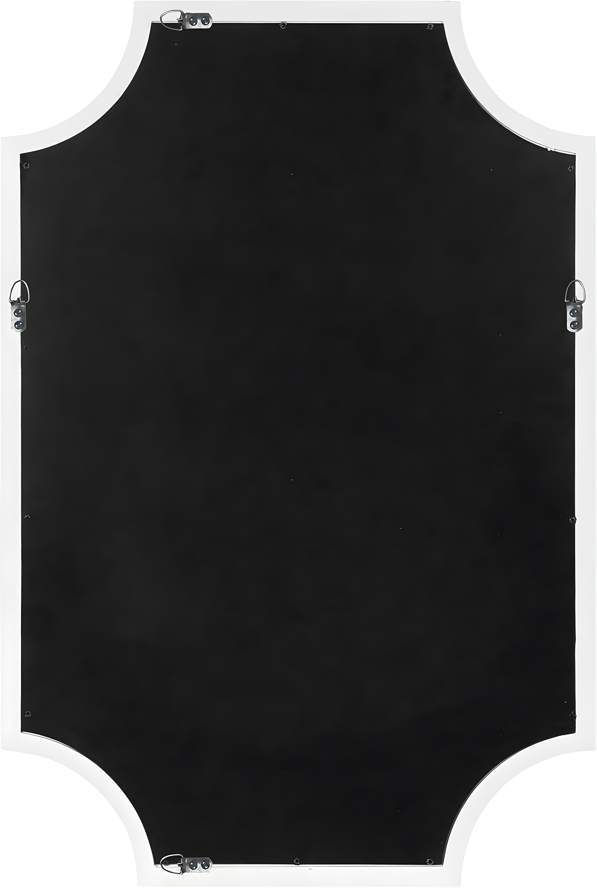 20" x 30" Hogan Scallop Wall Mirror White - Kate & Laurel All Things Decor: Modern MDF Frame, No Assembly Required