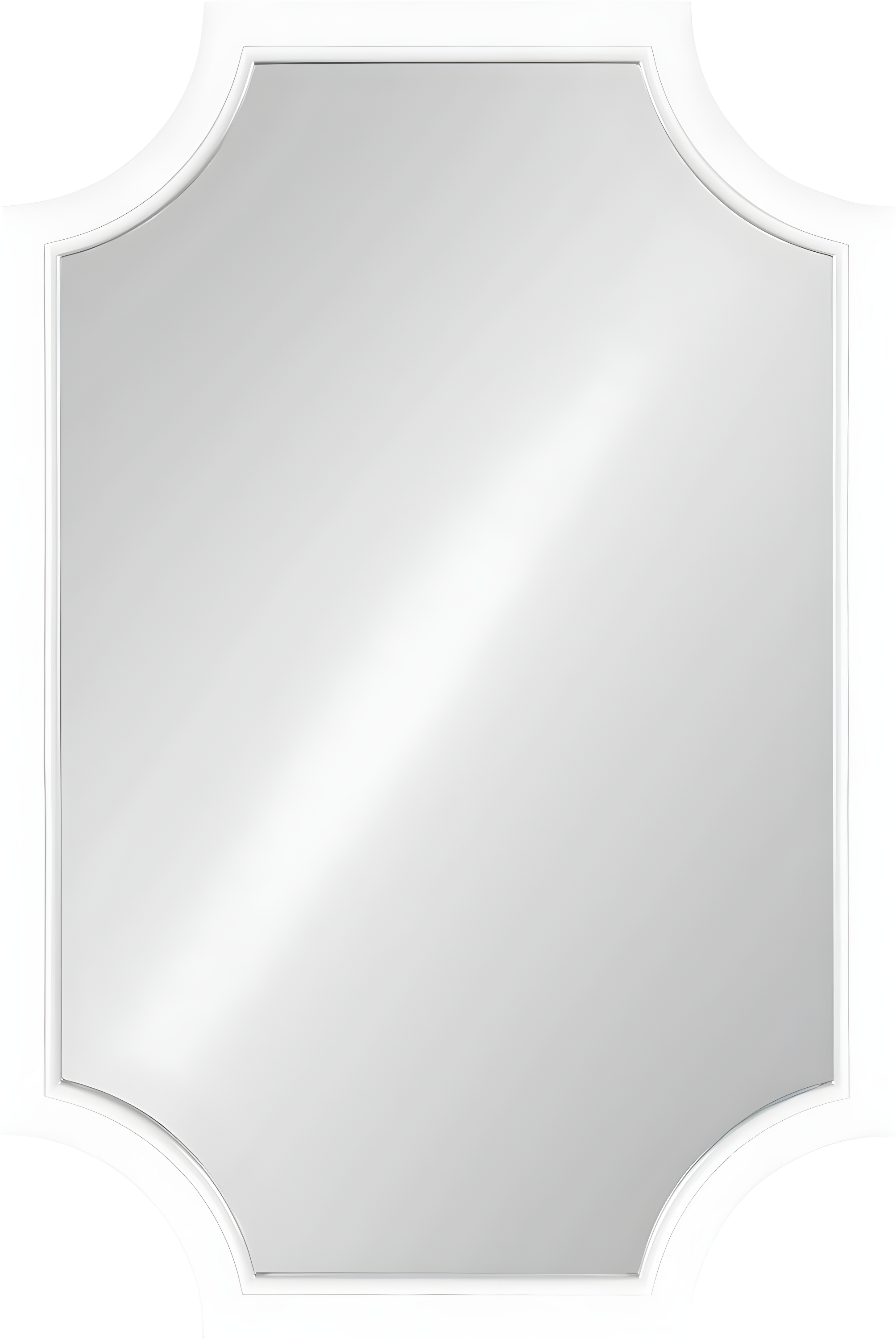 20" x 30" Hogan Scallop Wall Mirror White - Kate & Laurel All Things Decor: Modern MDF Frame, No Assembly Required