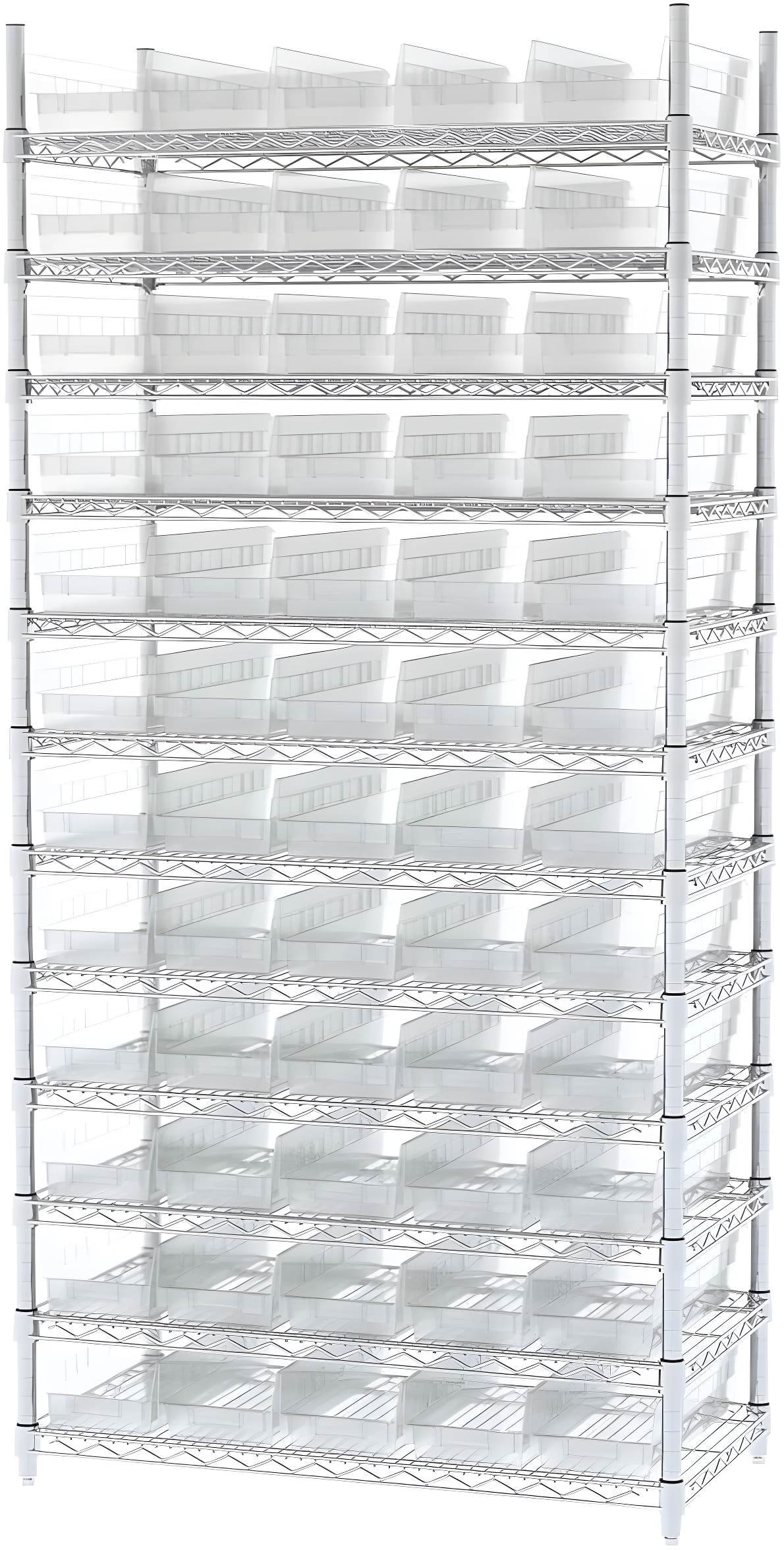 Clear Plastic Storage Bin with Molded Label Area, 18-Inch
