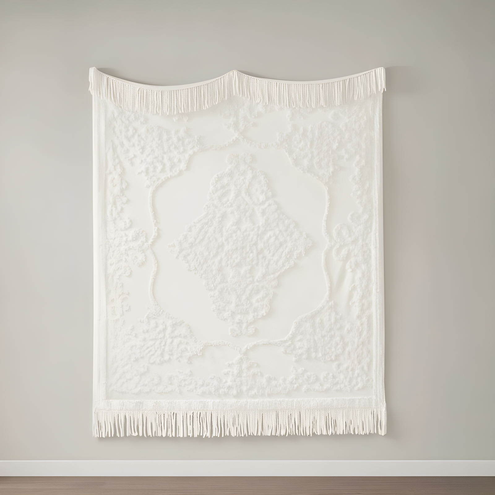 Madison Park Chloe 100% Cotton Tufted Chenille Lightweight Throw With Fringe Tassel