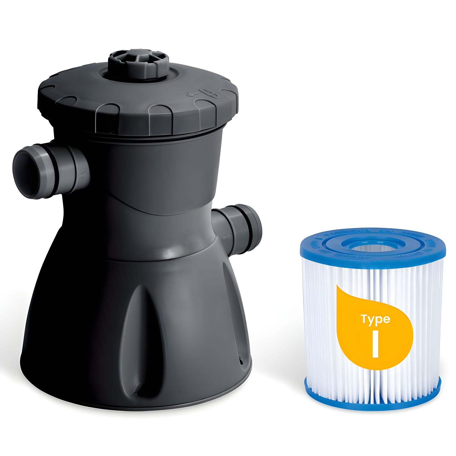 Funsicle 10' x 30" QuickSet Round Inflatable Ring Top Outdoor Above Ground Swimming Pool Set with Pump and Cartridge Filter, Dark Herringbone