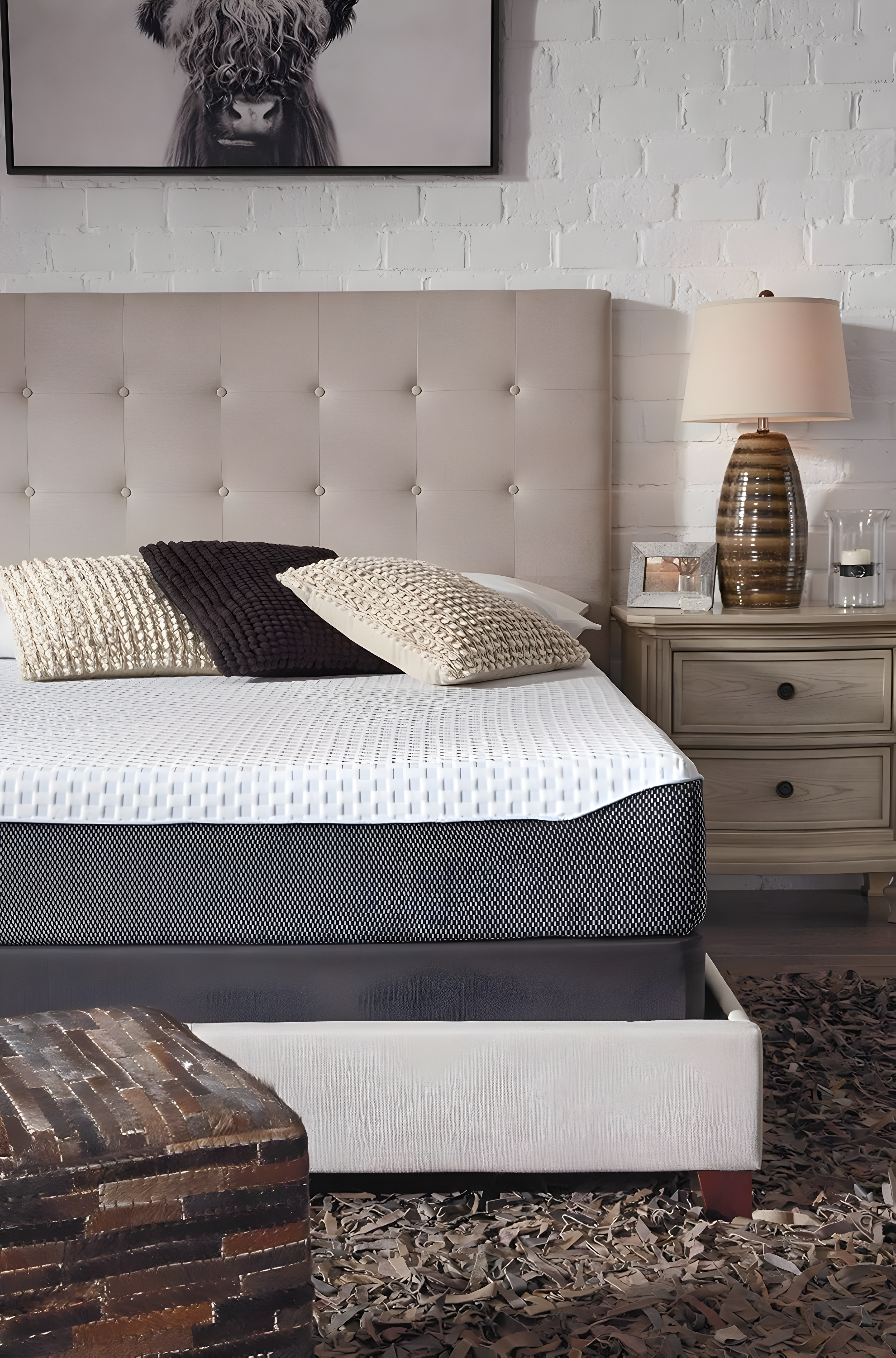 Signature Design by Ashley Chime Elite Charcoal Infused Memory Foam Mattress