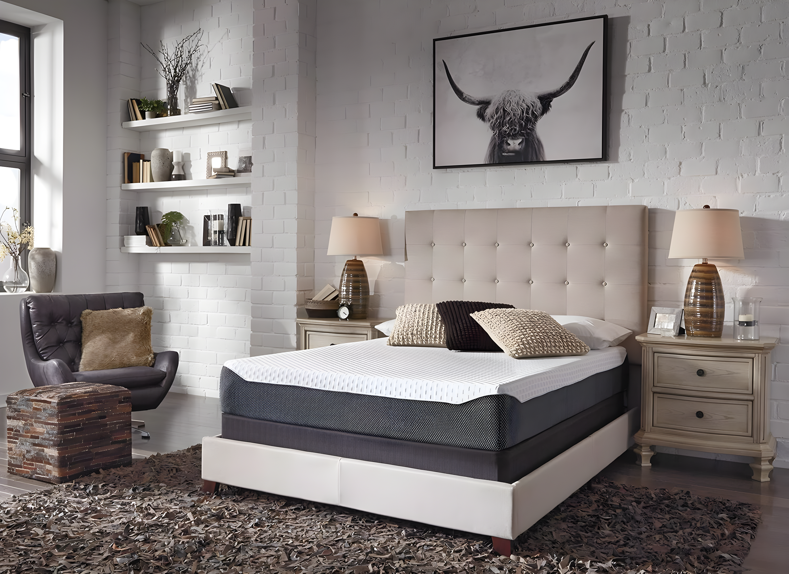 Signature Design by Ashley Chime Elite Charcoal Infused Memory Foam Mattress