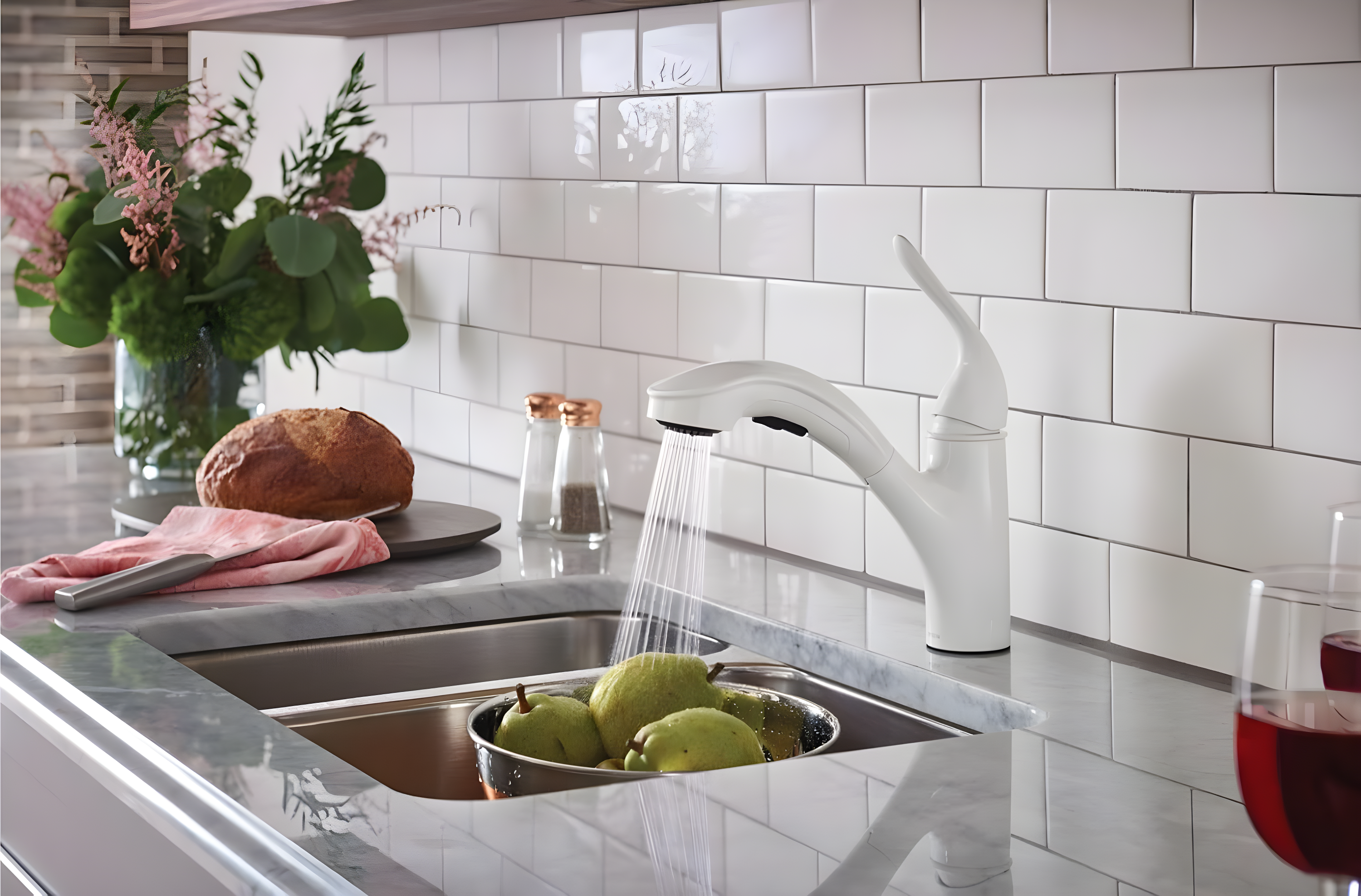 Moen Brecklyn Single-Handle Pull-Out Sprayer Kitchen Faucet with Power Clean Technology