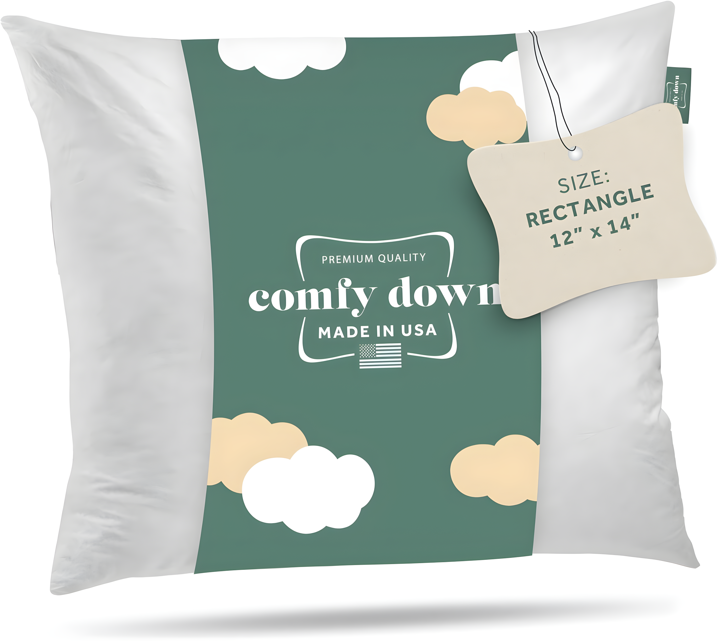 ComfyDown ComfyDown 95% Feather 5% Down Rectangle Decorative Pillow Insert Sham Stuffer