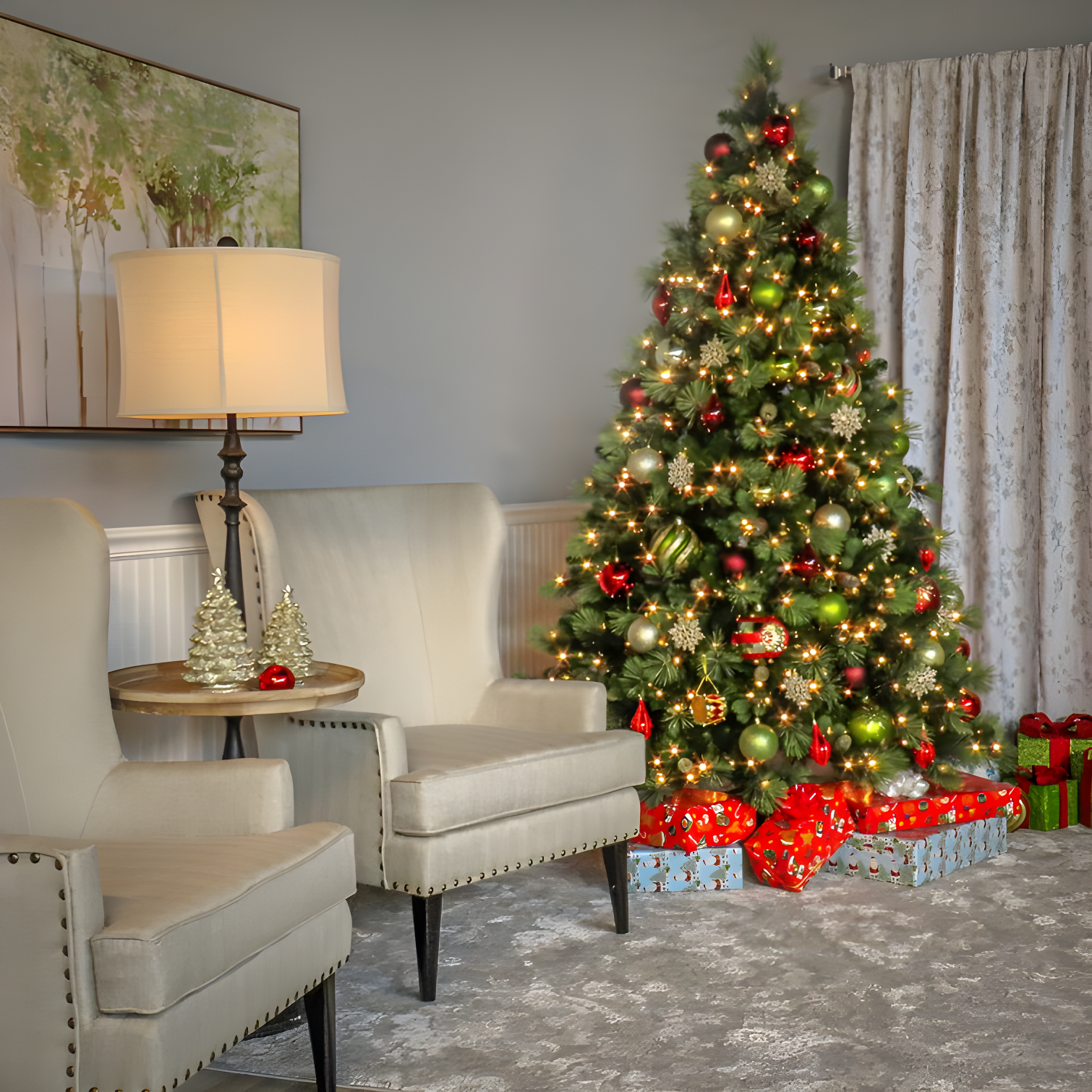 National Tree Company 9' Pre-lit Carolina Pine Artificial Christmas Tree with 900 Clear Lights