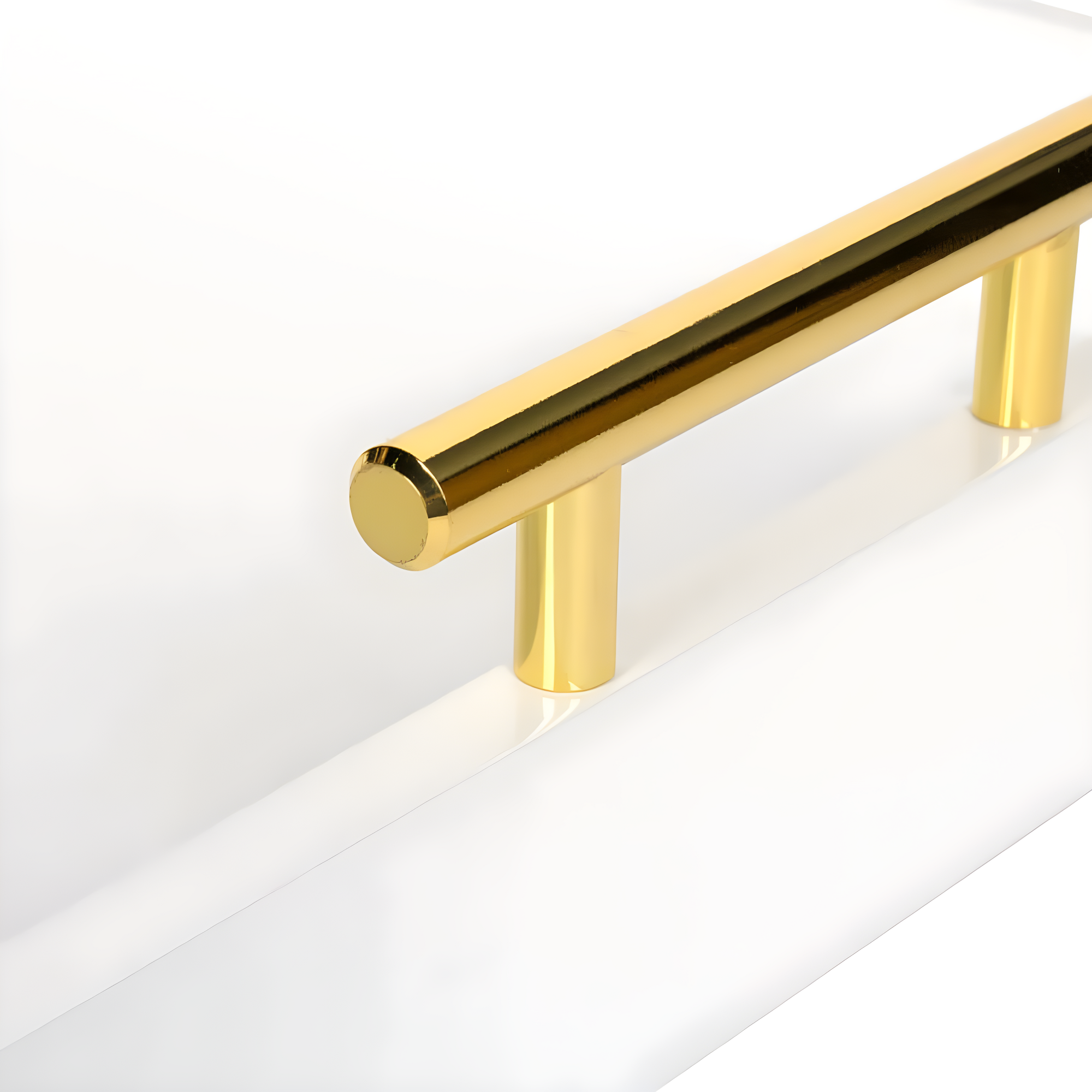 Kate and Laurel Lipton Tray, 16.5x12.25, White and Gold