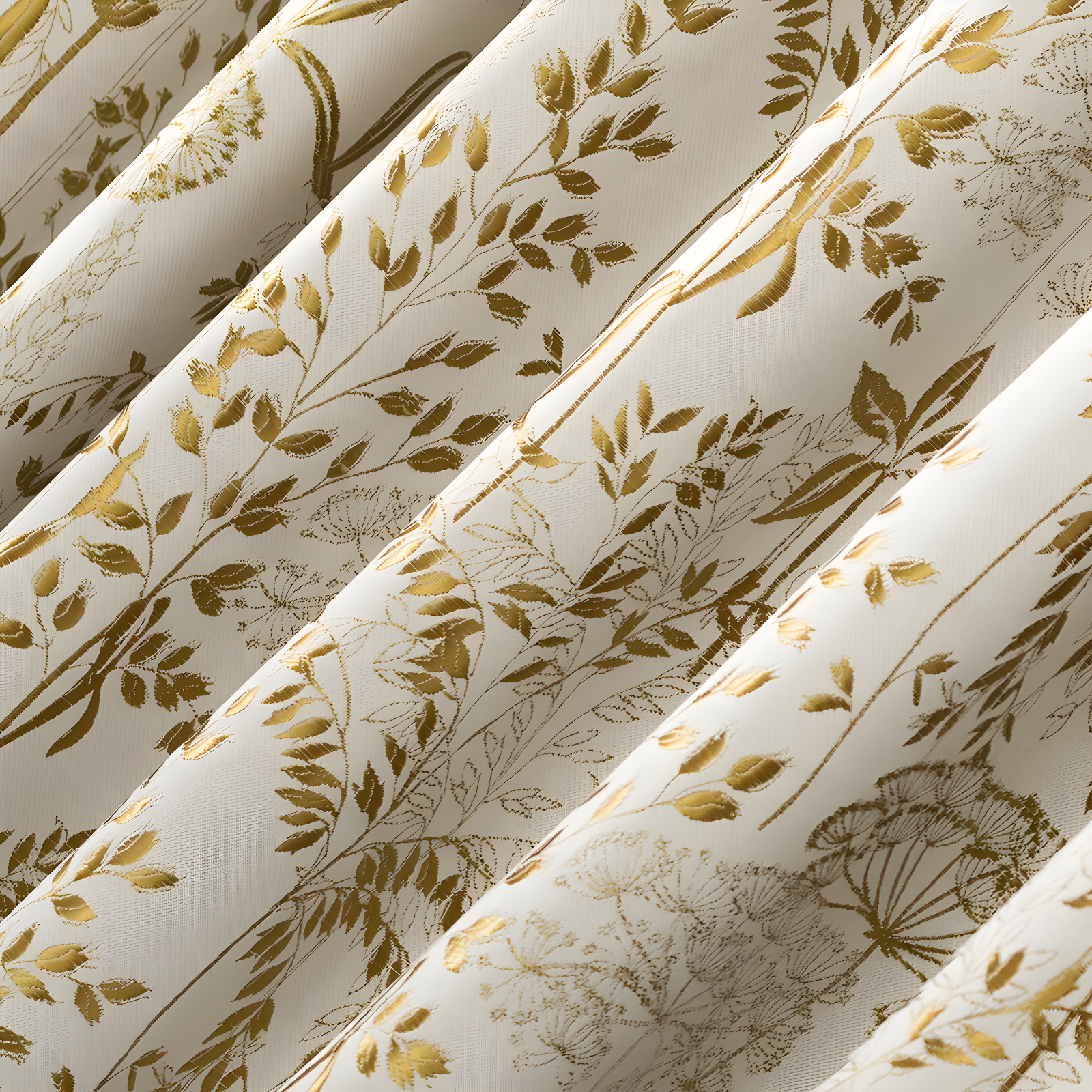 Scott Living Scott Living Aubry Shimmering Floral 100% Blackout Back Tab Curtain Panel