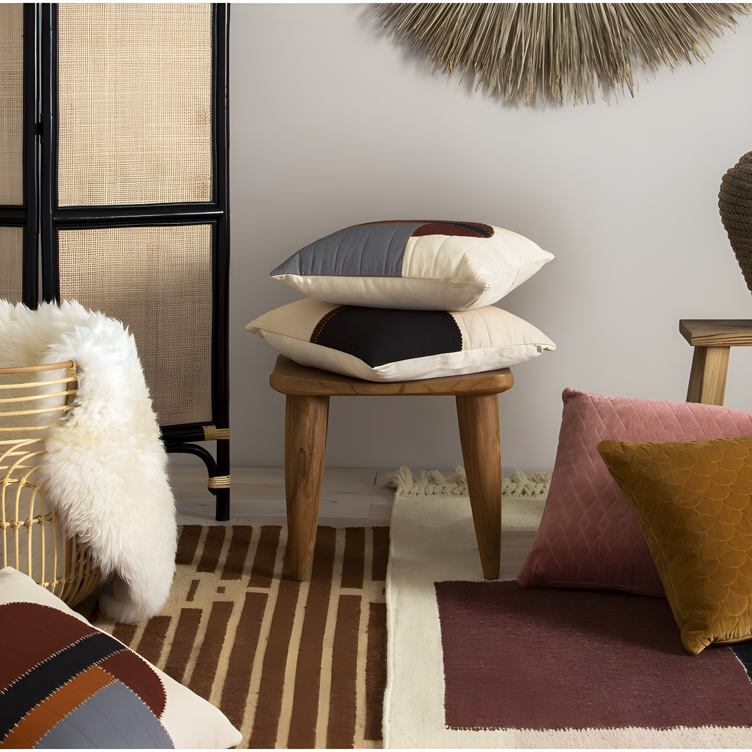 Clarabelle Indoor / Outdoor Stool - Ivory