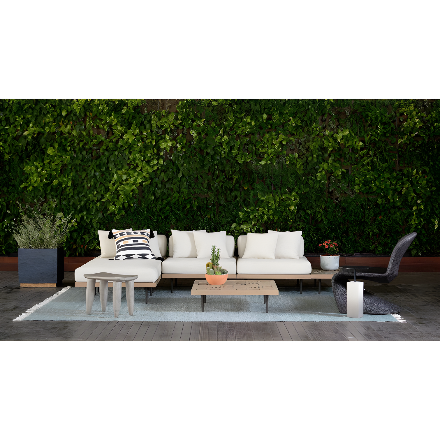 Clarabelle Indoor / Outdoor Stool - Ivory