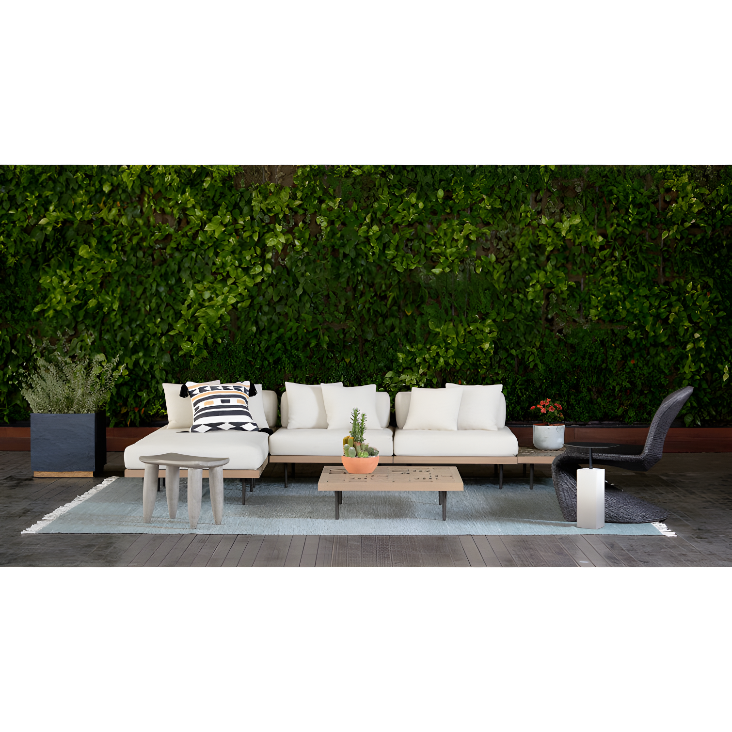 Clarabelle Indoor / Outdoor Stool - Ivory