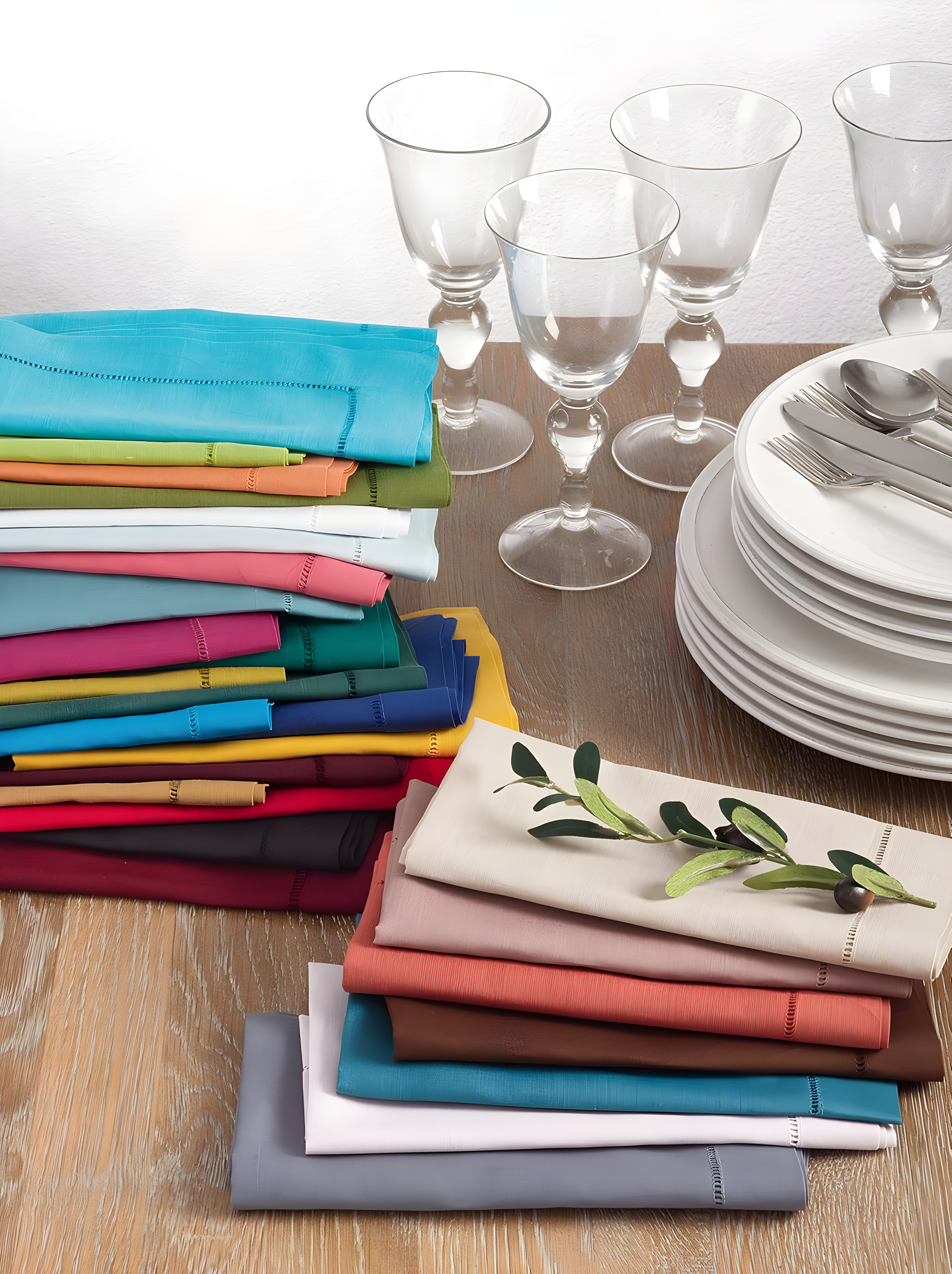 Saro Lifestyle Hemstitched Dinner Napkin (Set of 4), 20"x20", Cobalt Blue