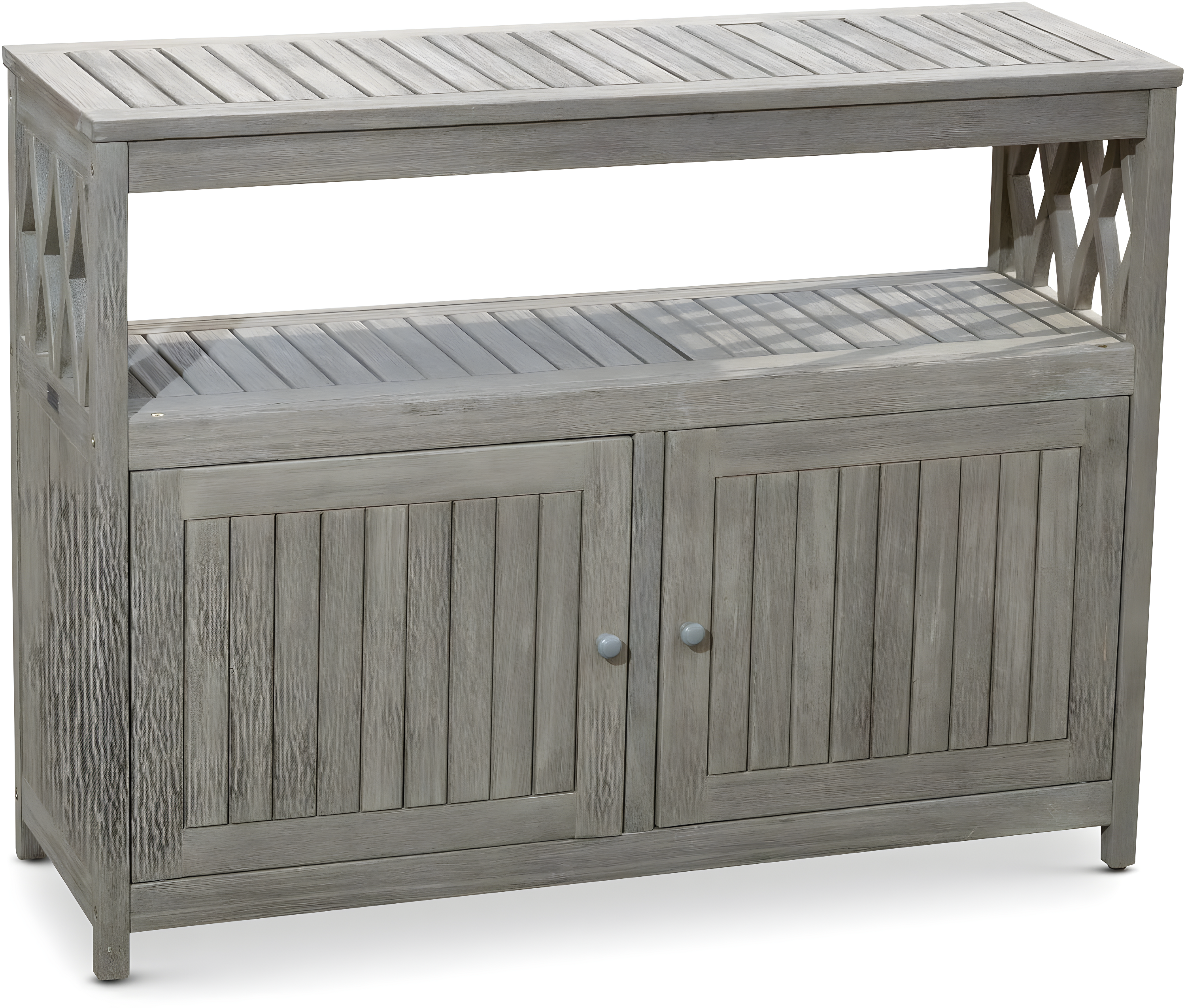 DTY Outdoor Living Longs Peak Eucalyptus Sideboard, Driftwood Gray