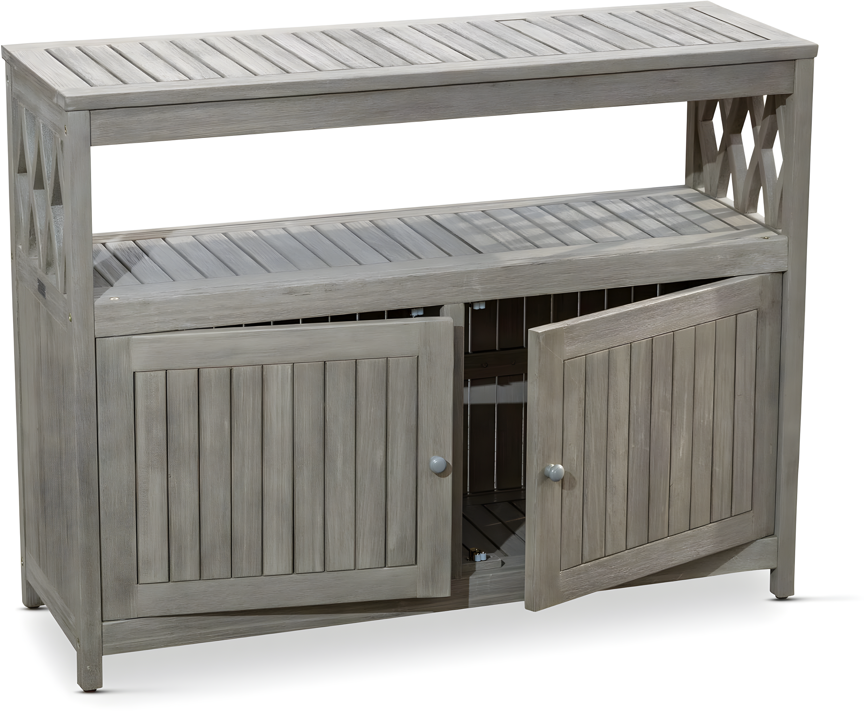DTY Outdoor Living Longs Peak Eucalyptus Sideboard, Driftwood Gray