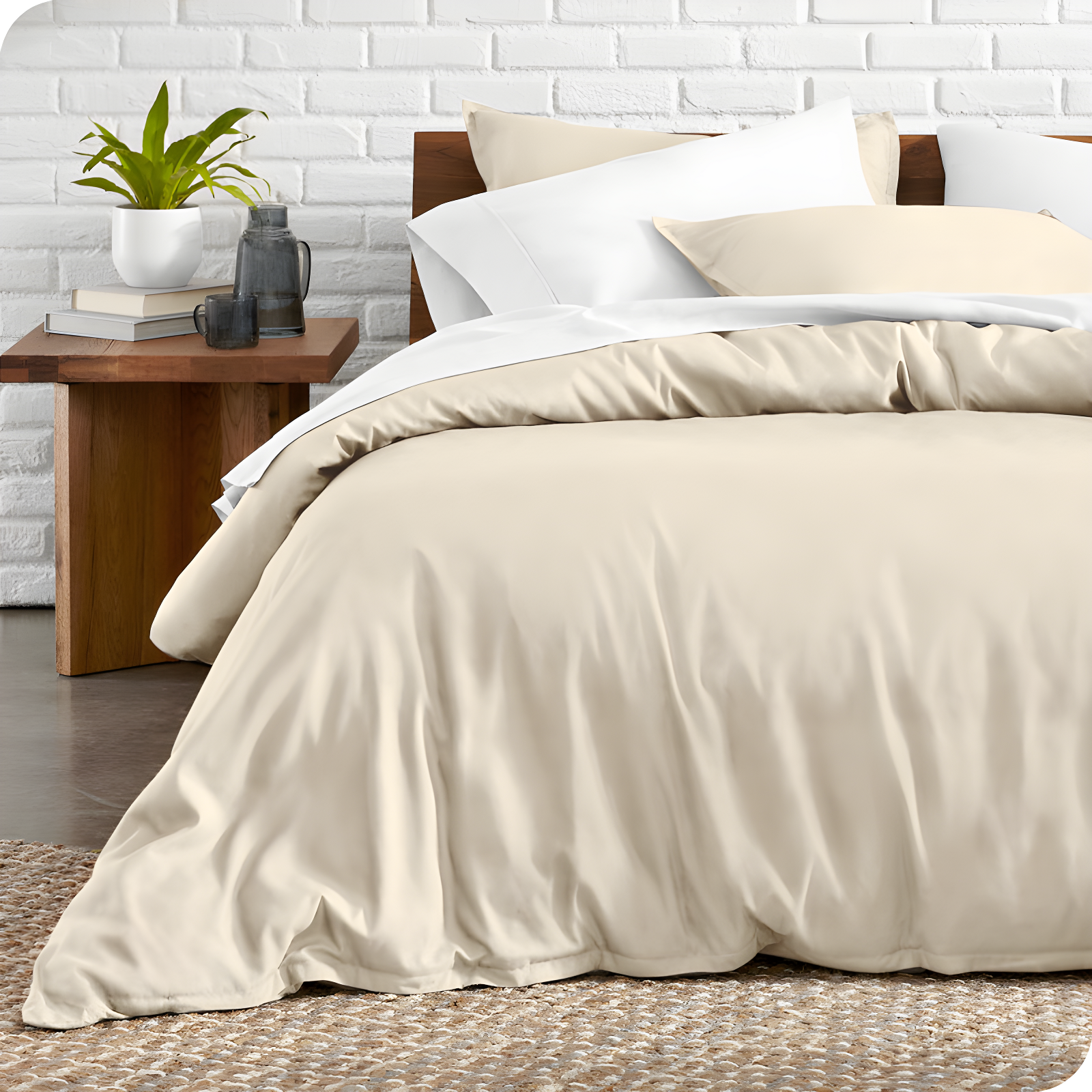 Bare Home Washed Microfiber Duvet Cover Set