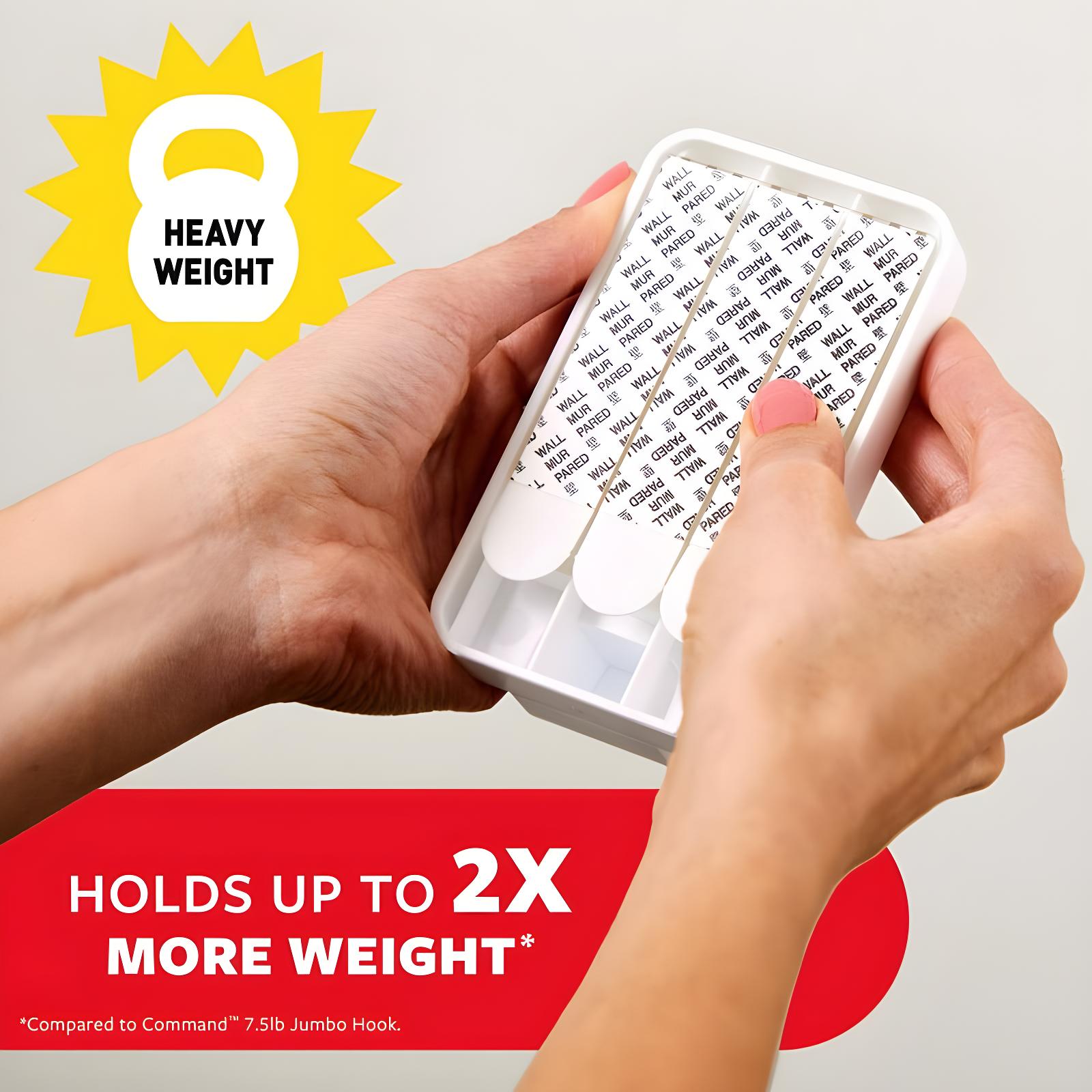 Command Extra Large Single Hook: Heavy Duty Adhesive, Holds 15 lbs, Plastic, White, 1 Pack