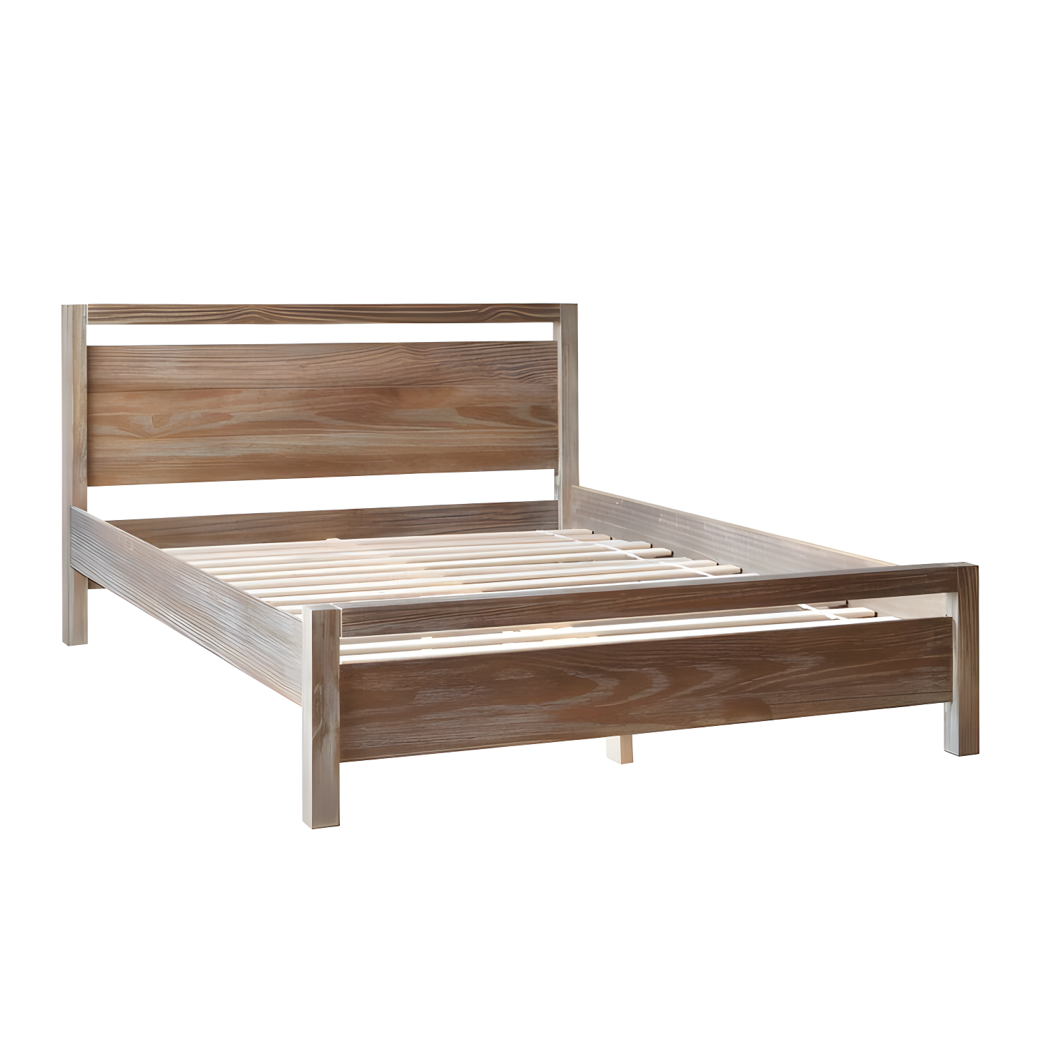 Loft Solid Wood Panel Bed