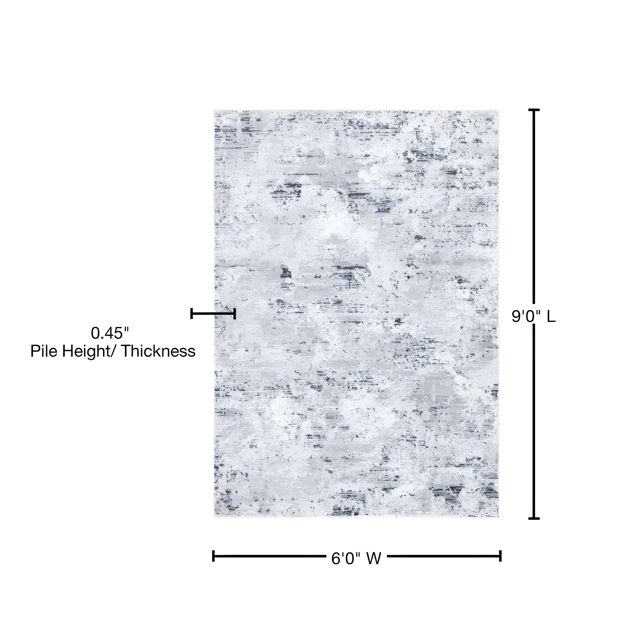 Amelia ALA705 Power Loomed Area Rug - Grey/Ivory - 6'x9' - Safavieh.