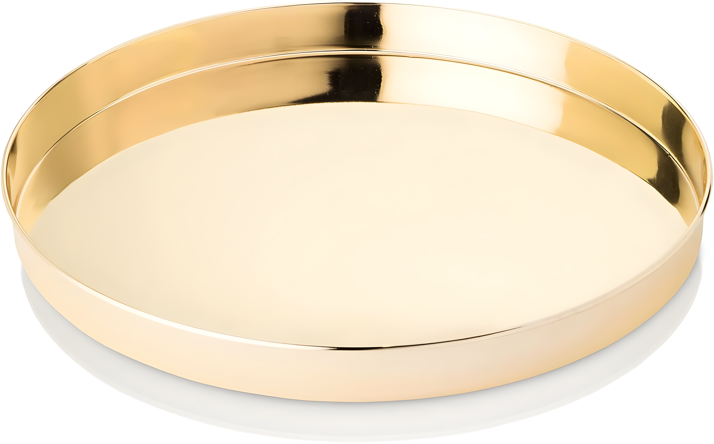 Round Serving Tray in Gold