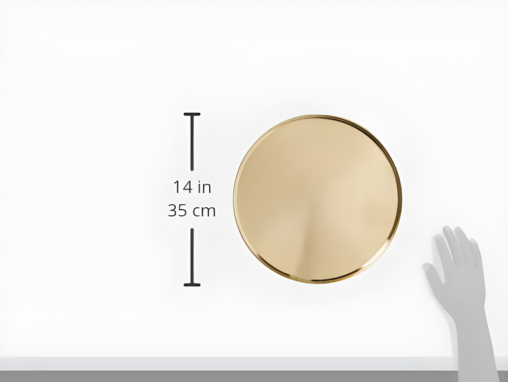 Round Serving Tray in Gold