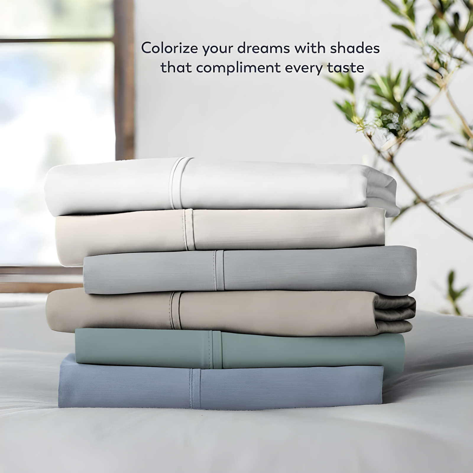 Color Sense Ultra-Soft & Silky 800TC Rich Cotton-Blend Wrinkle-Resistant Sheet Set