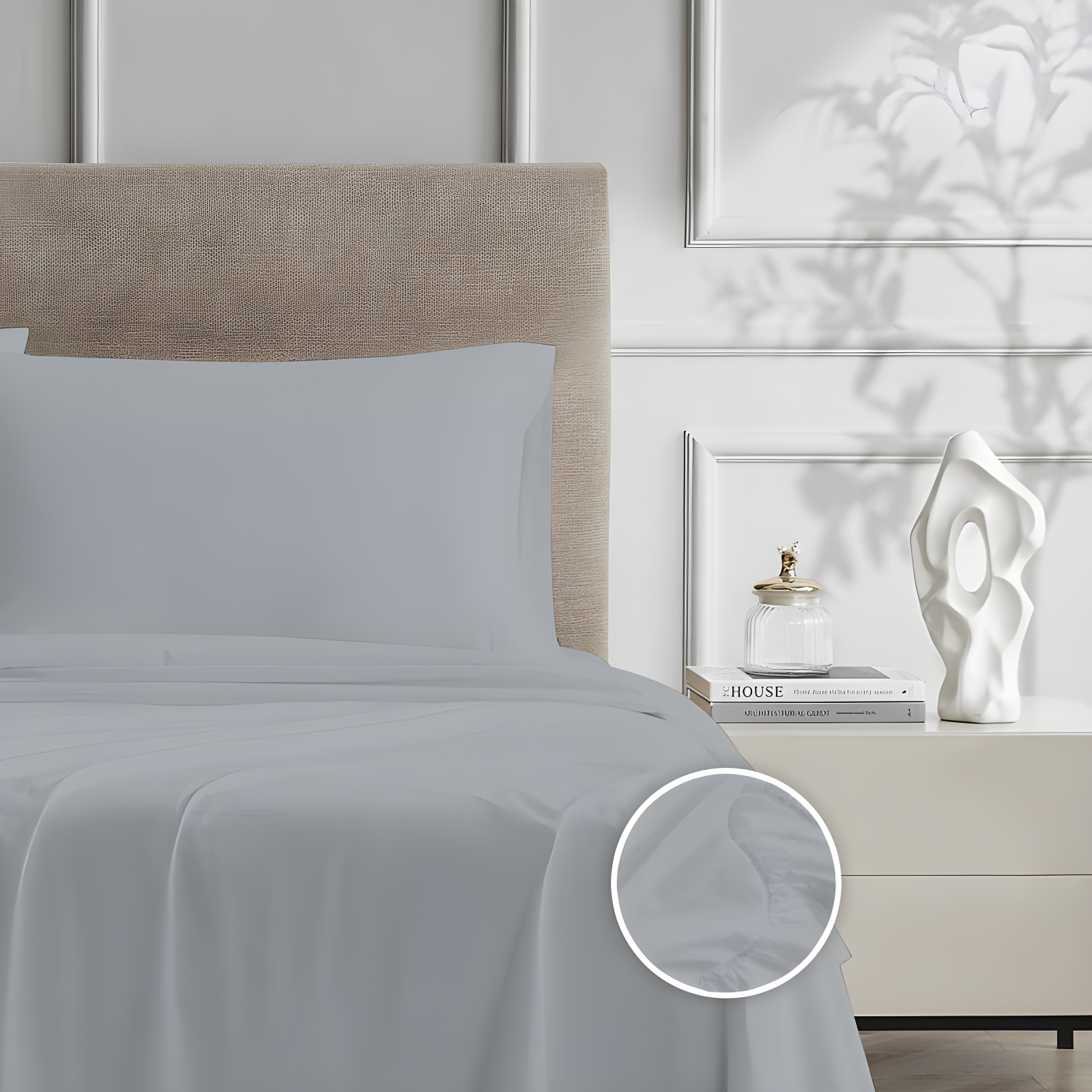 100% Cotton Lightweight Percale Weave Sheet Set