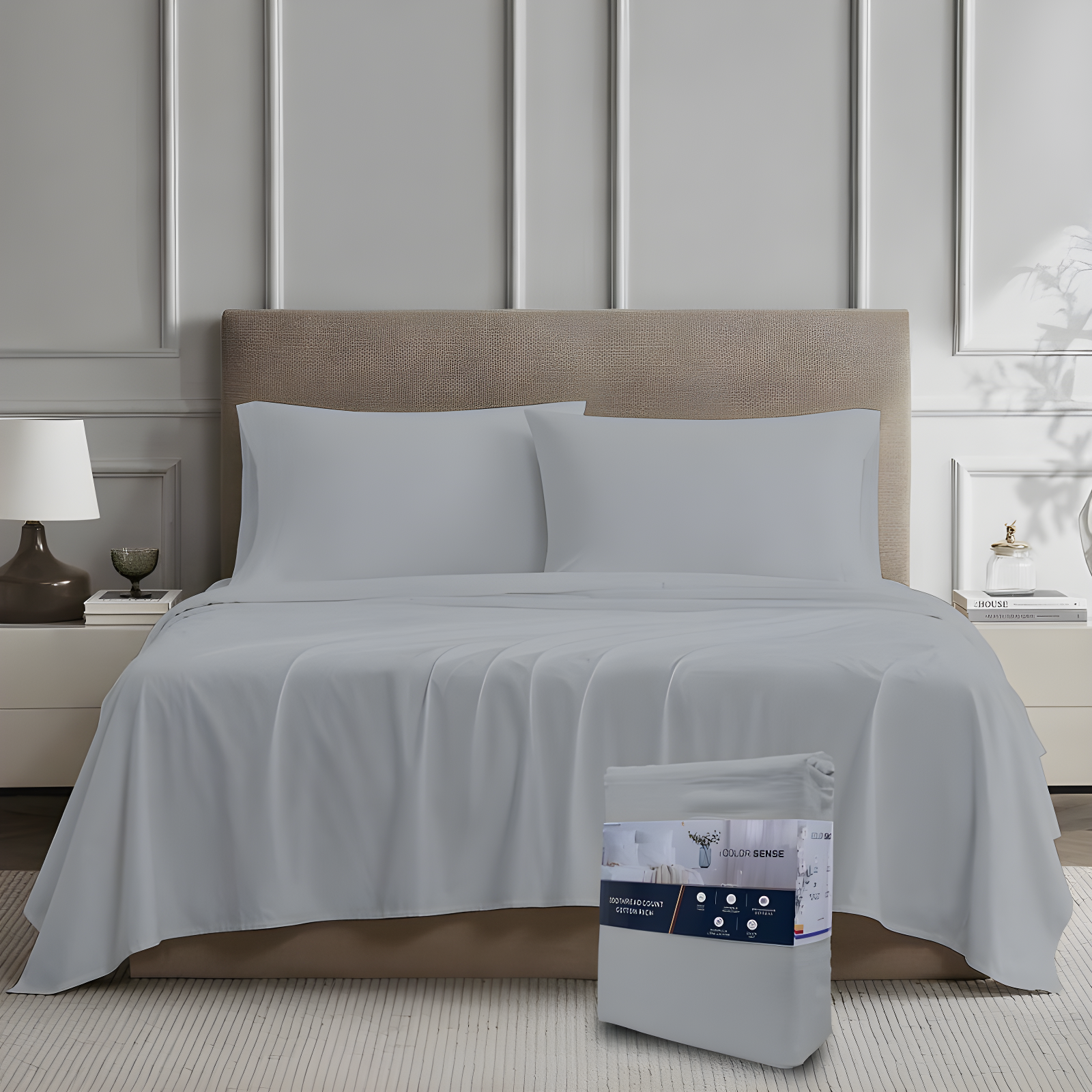 100% Cotton Lightweight Percale Weave Sheet Set