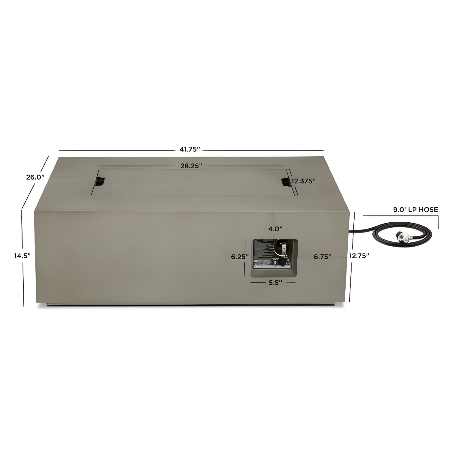 AEGEAN Propane / Natural Gas Outdoor Fire Pit Table