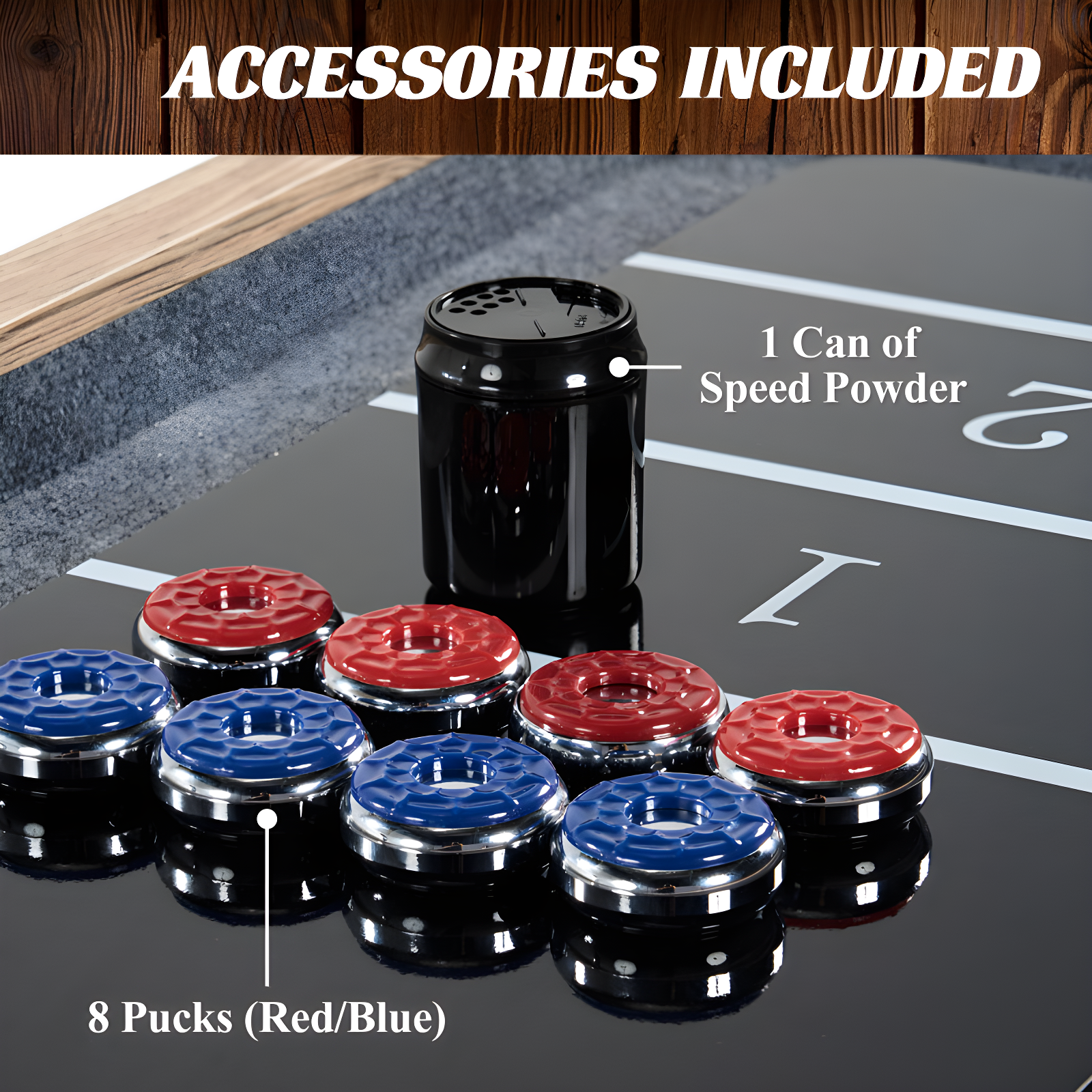 Barrington Billiards Company Barrington 9ft Wentworth Shuffleboard Table with 8-Puck Set