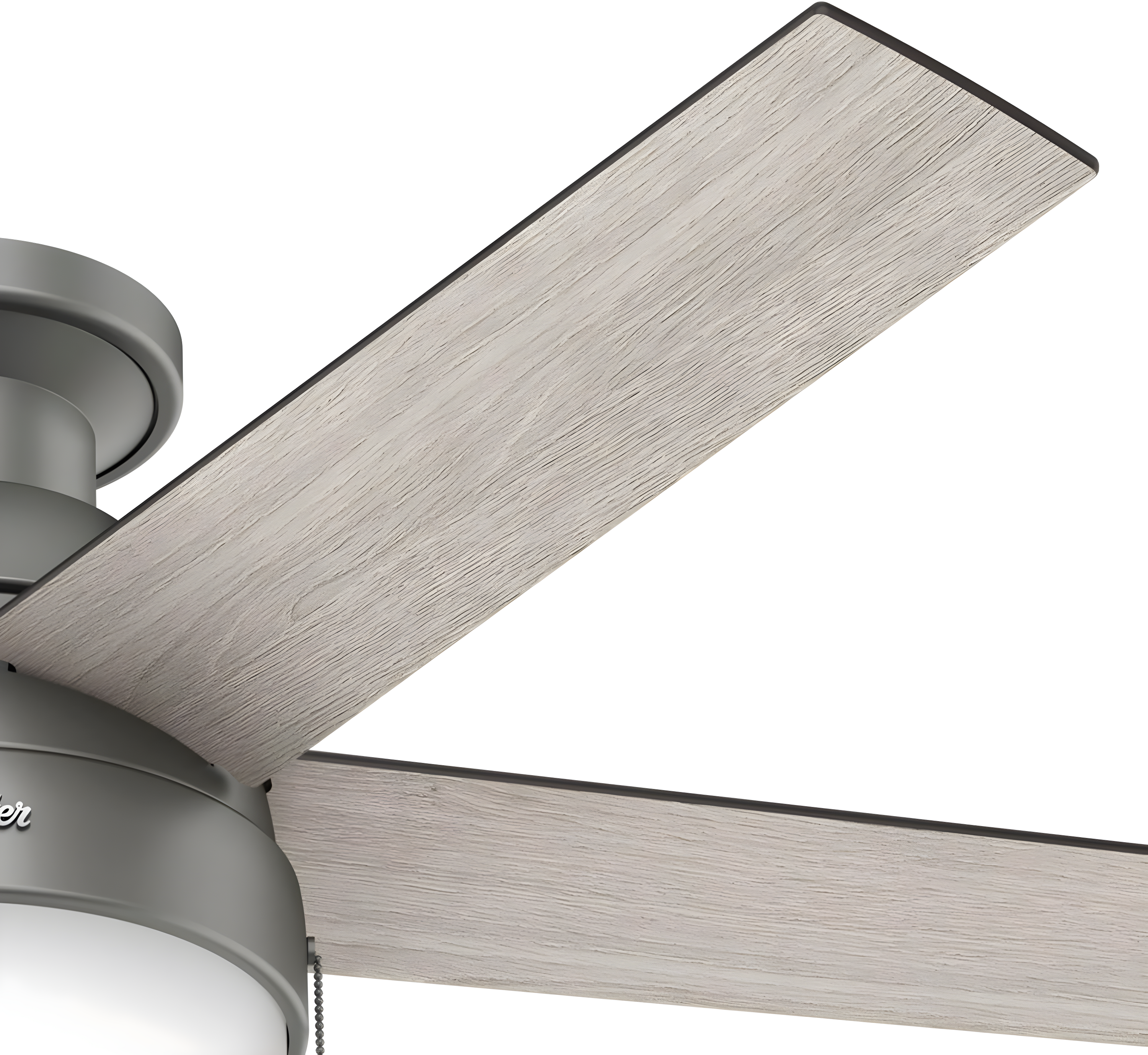 Hunter Fan 46" Anslee 5 - Blade LED Flush Mount Ceiling Fan with Pull Chain and Light Kit Included