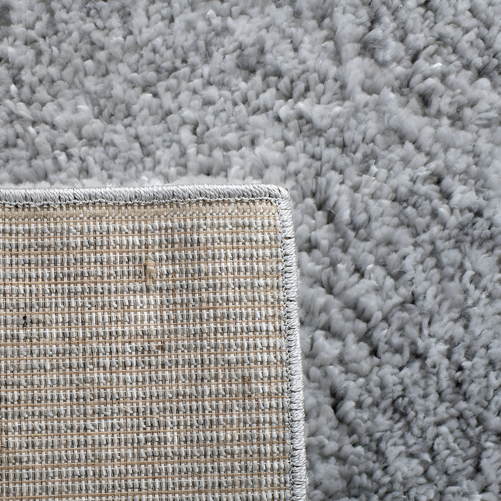 August Shag 900 AUG900 Power Loomed Indoor Accent Rug - Silver - 3'x3' - Safavieh