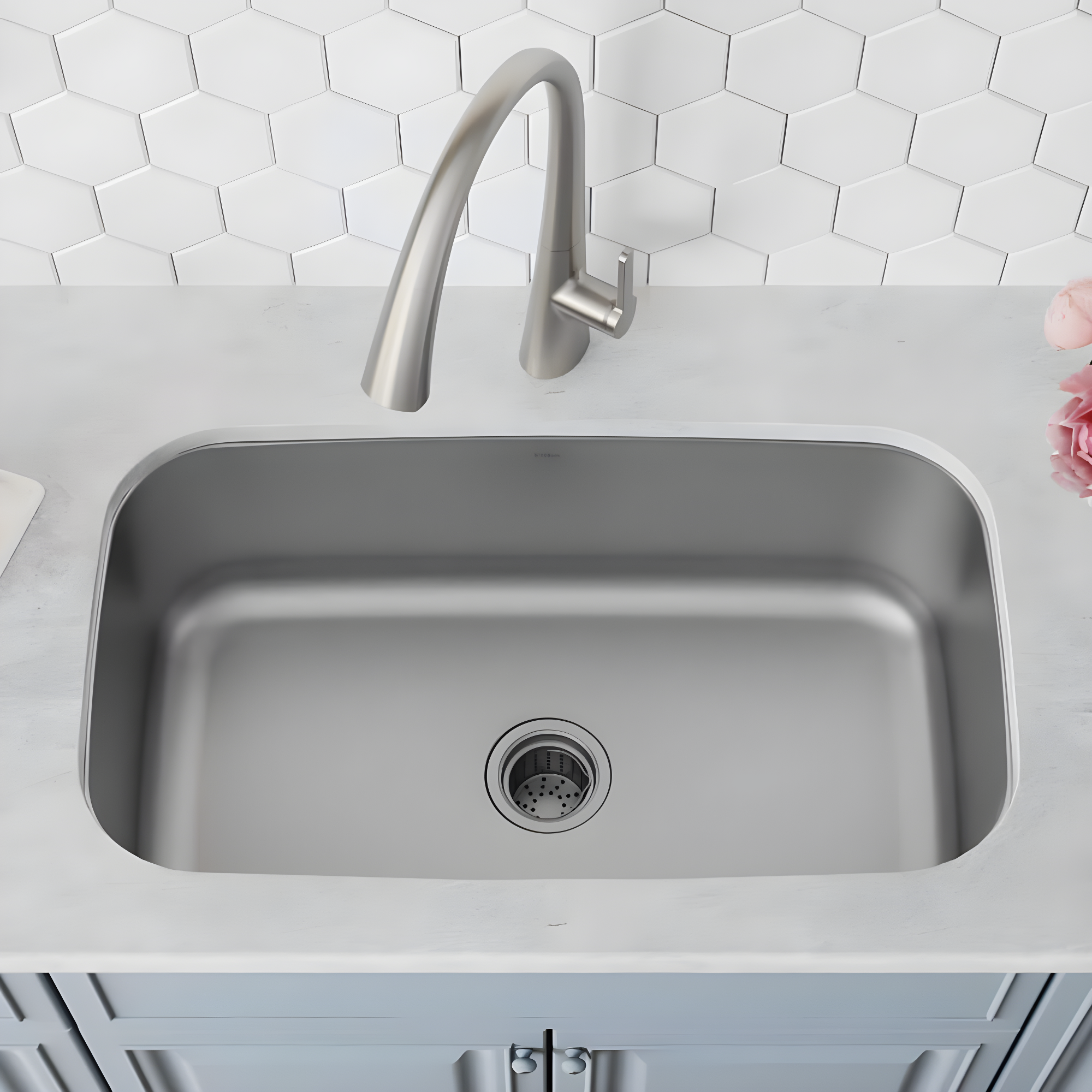 KRAUS Premier Undermount Single Bowl 18-Gauge Stainless Steel Kitchen Sink