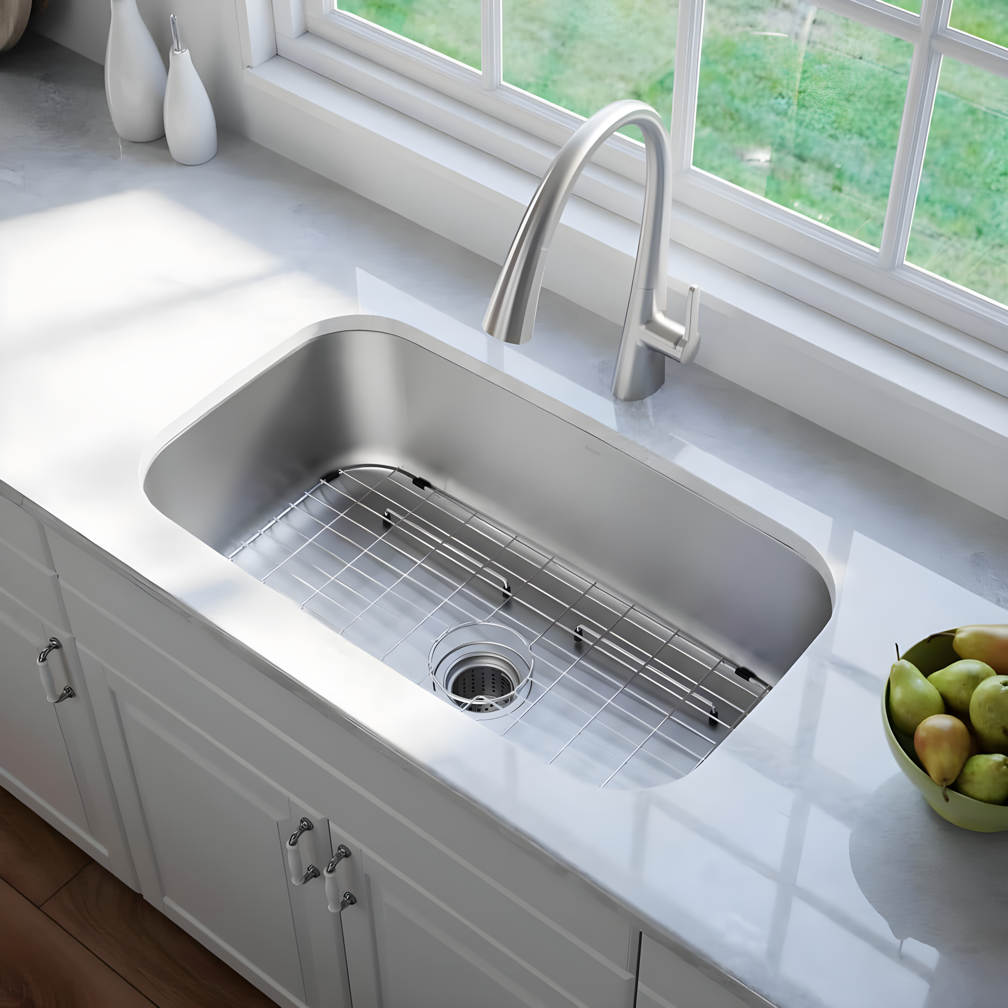 KRAUS Premier Undermount Single Bowl 18-Gauge Stainless Steel Kitchen Sink
