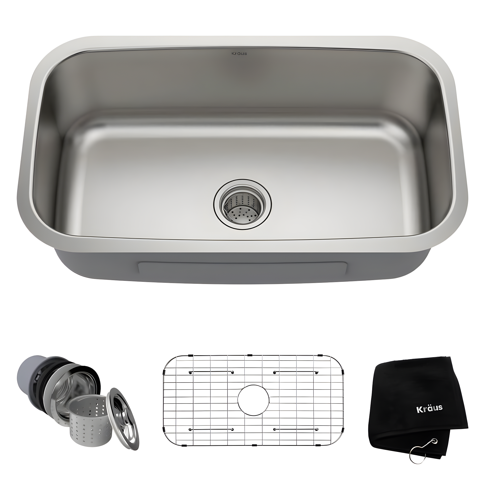 KRAUS Premier Undermount Single Bowl 18-Gauge Stainless Steel Kitchen Sink